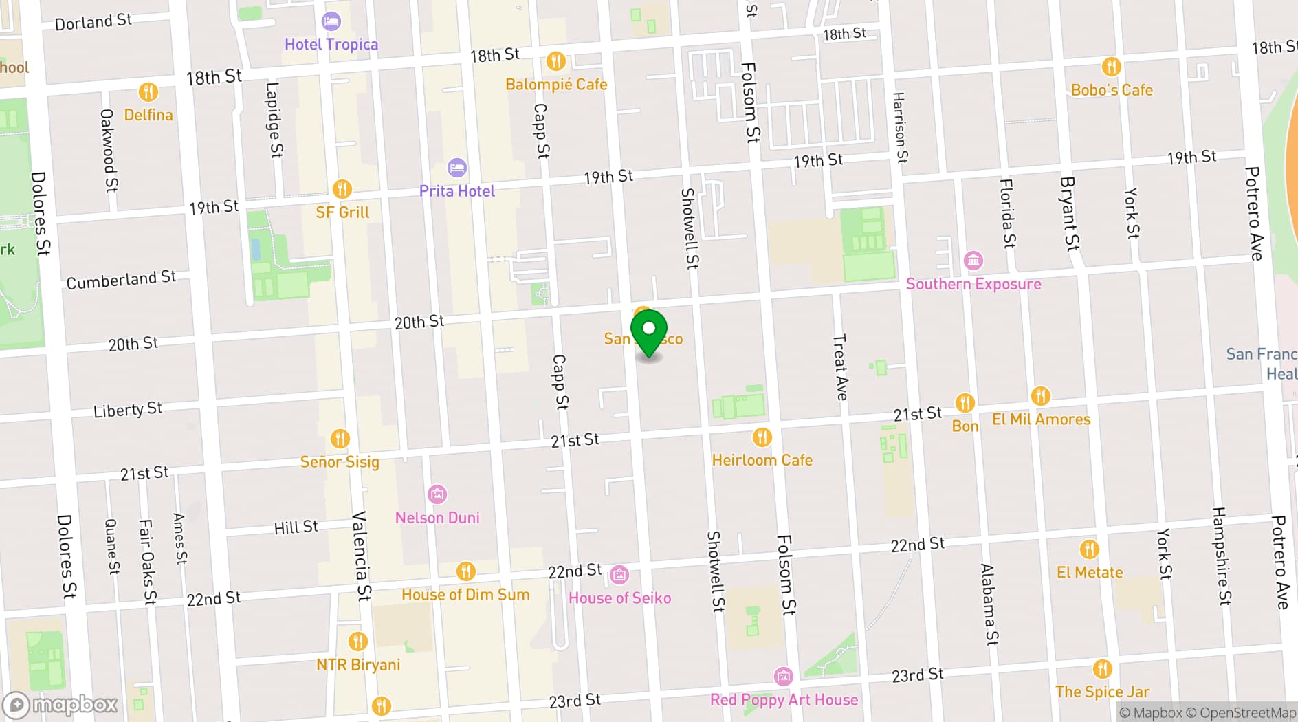 Map showing Inn San Francisco