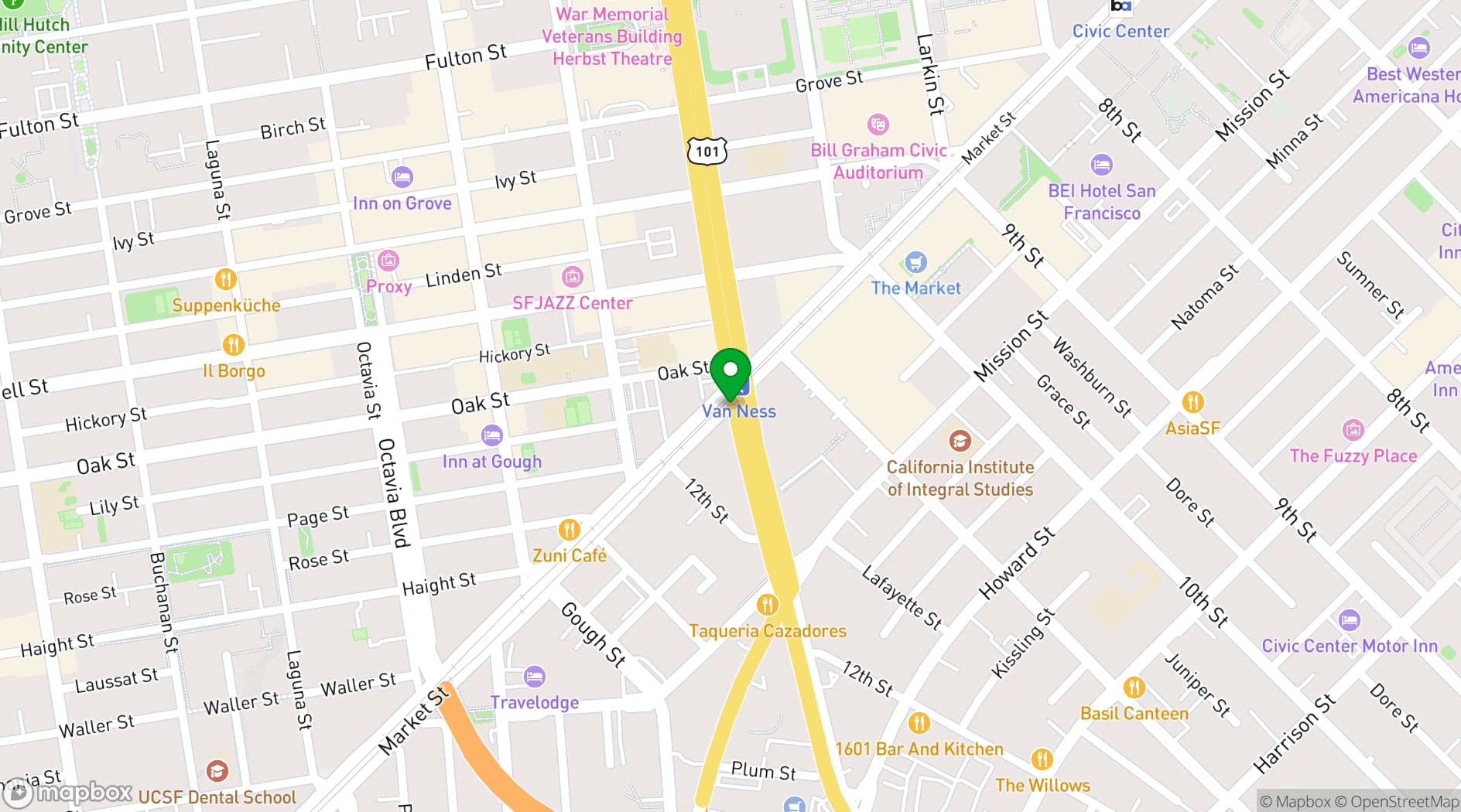 Map showing Anchor Coworking
