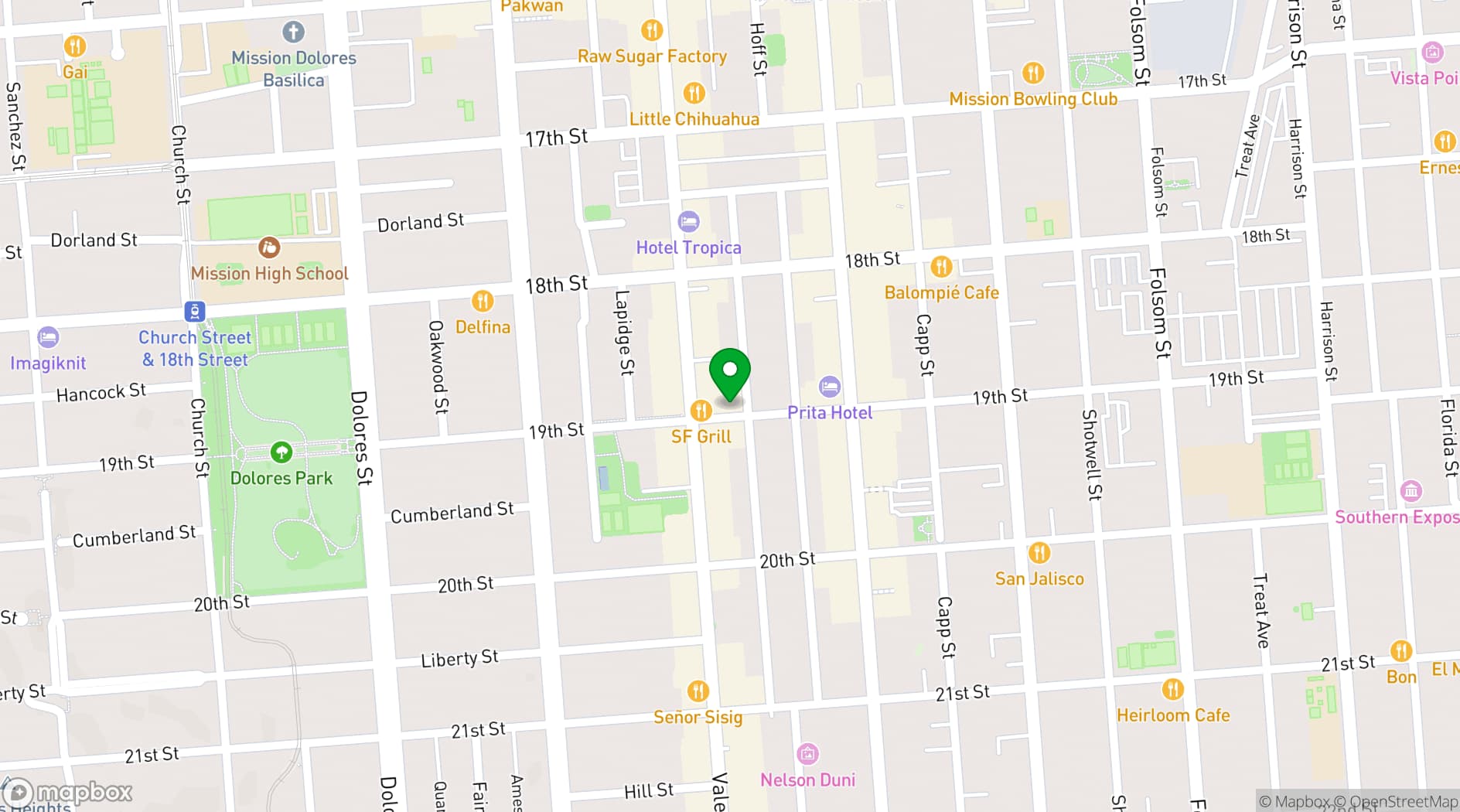 Map showing Different Fur Studios