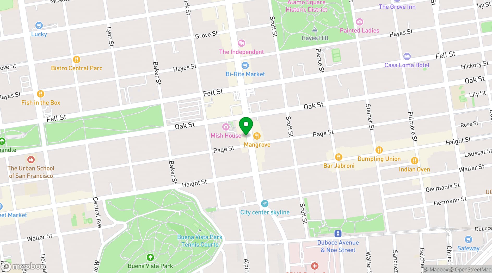 Map showing The Metro Hotel