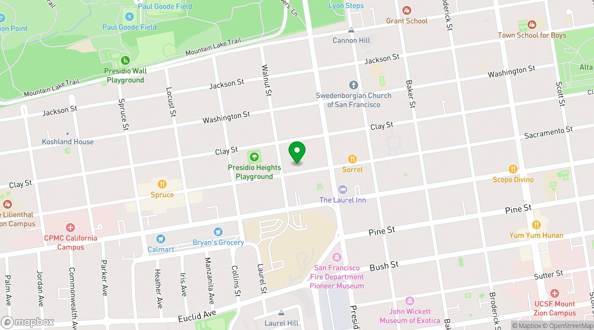 Map showing Downey Street Events