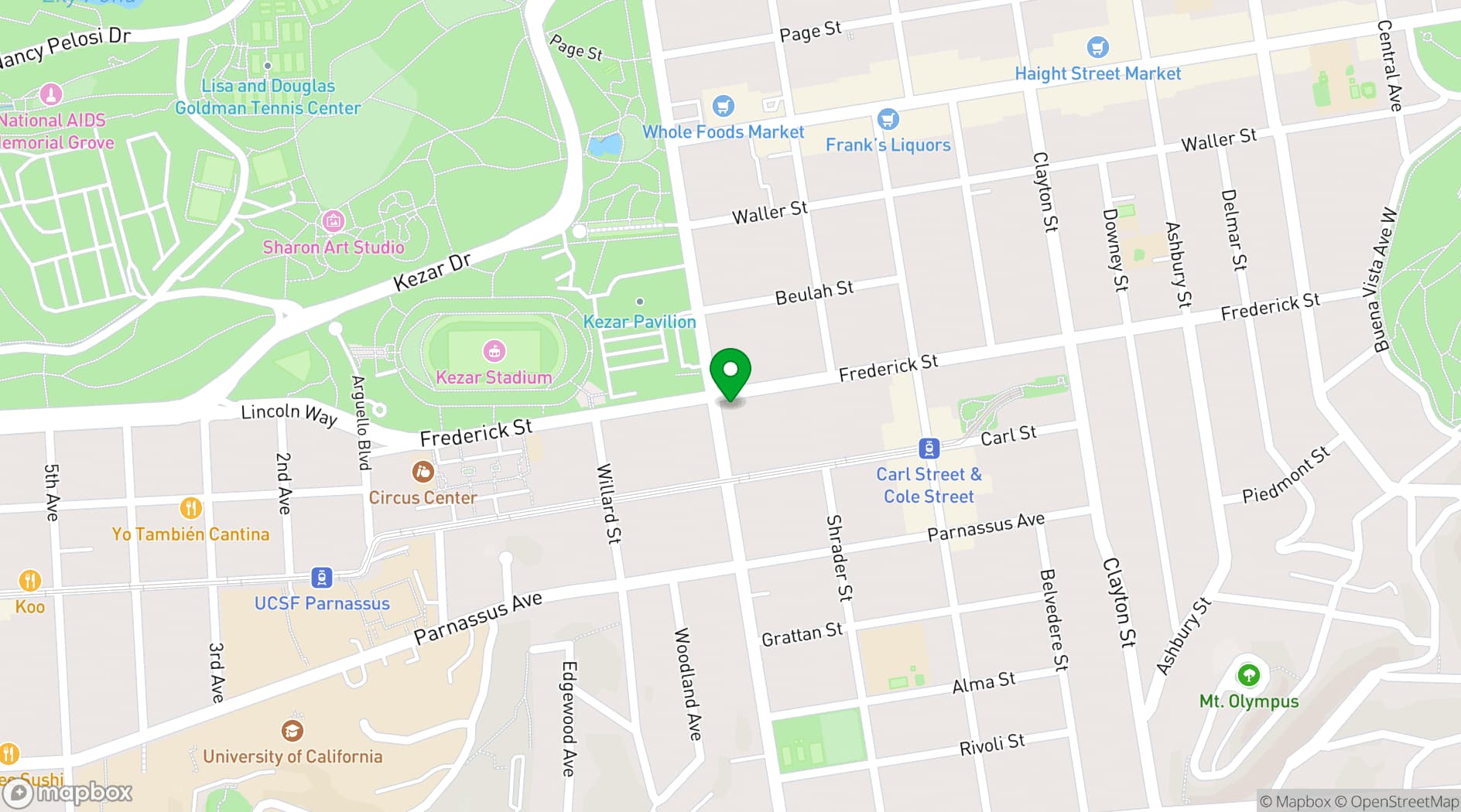 Map showing CreoLa Bistro