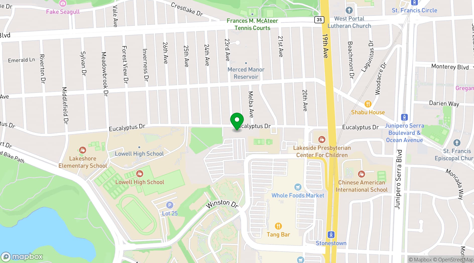 Map showing Donworth Event Center