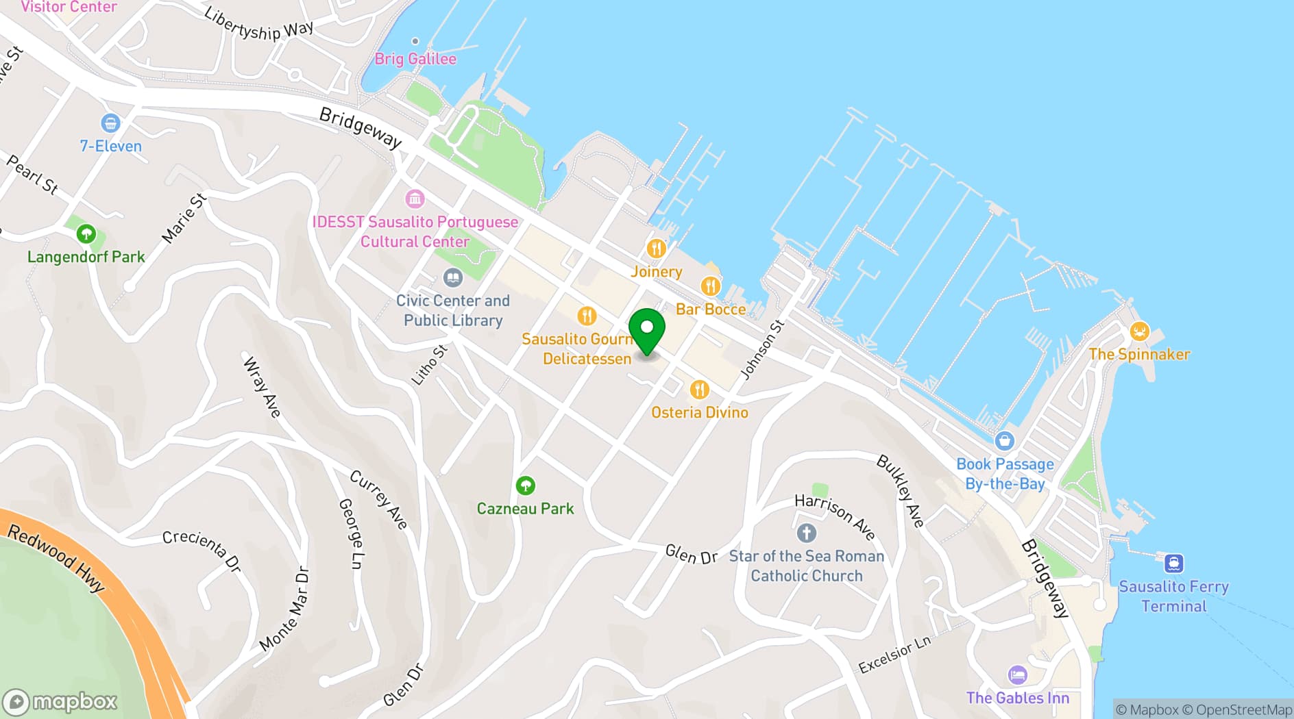 Map showing Sushi Ran