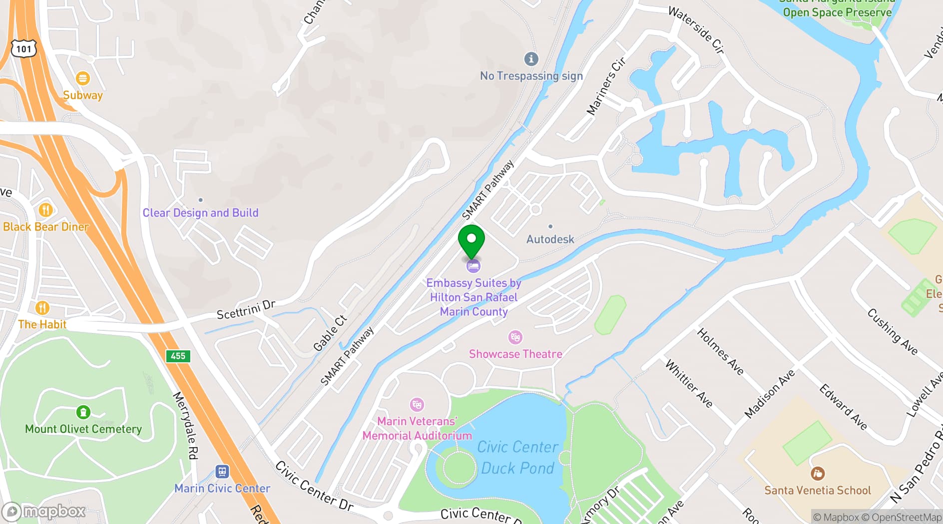 Map showing Red Oak Craft Bar and Rotisserie