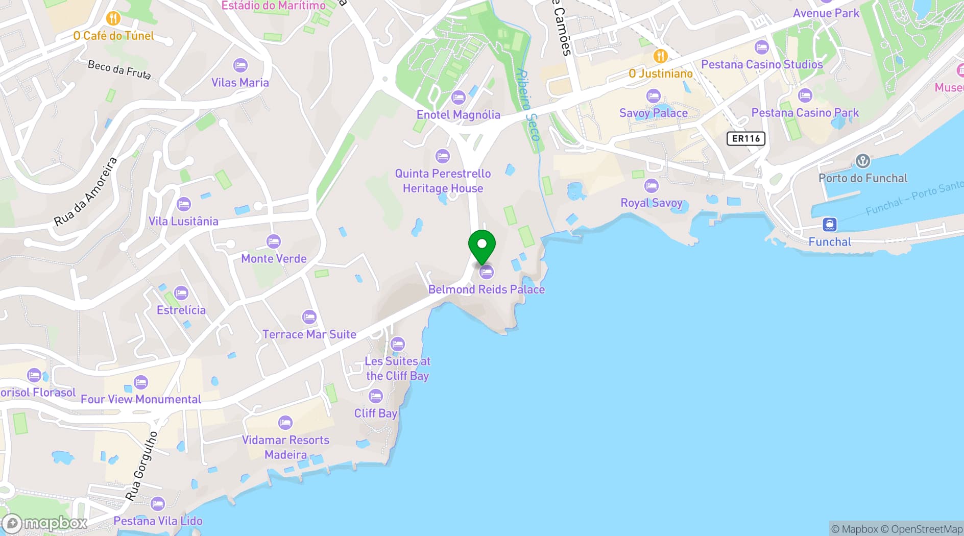 Map showing Reid’s Palace, A Belmond Hotel, Madeira