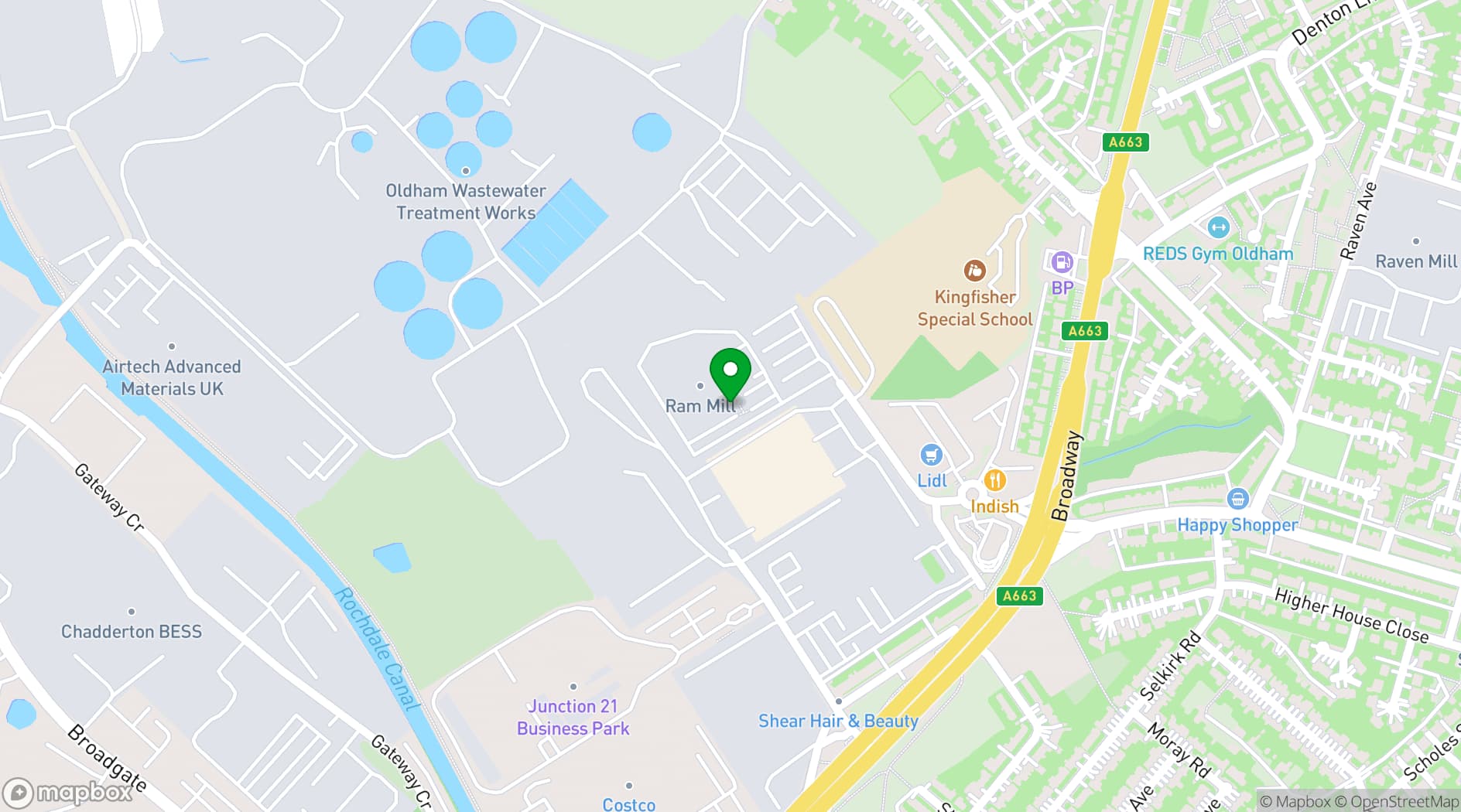 Map showing Ram Mill Business Centre