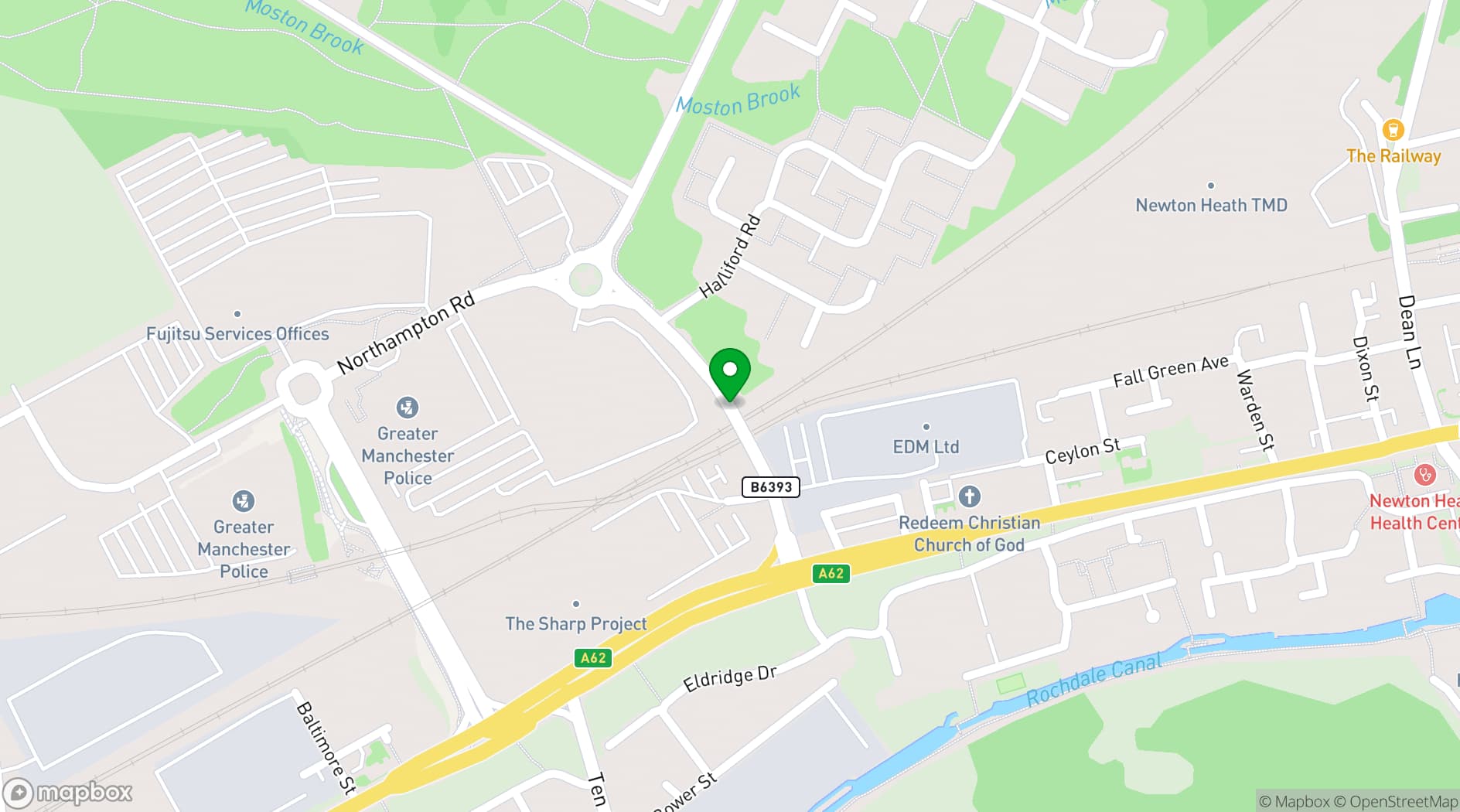 Map showing The Sharp Project