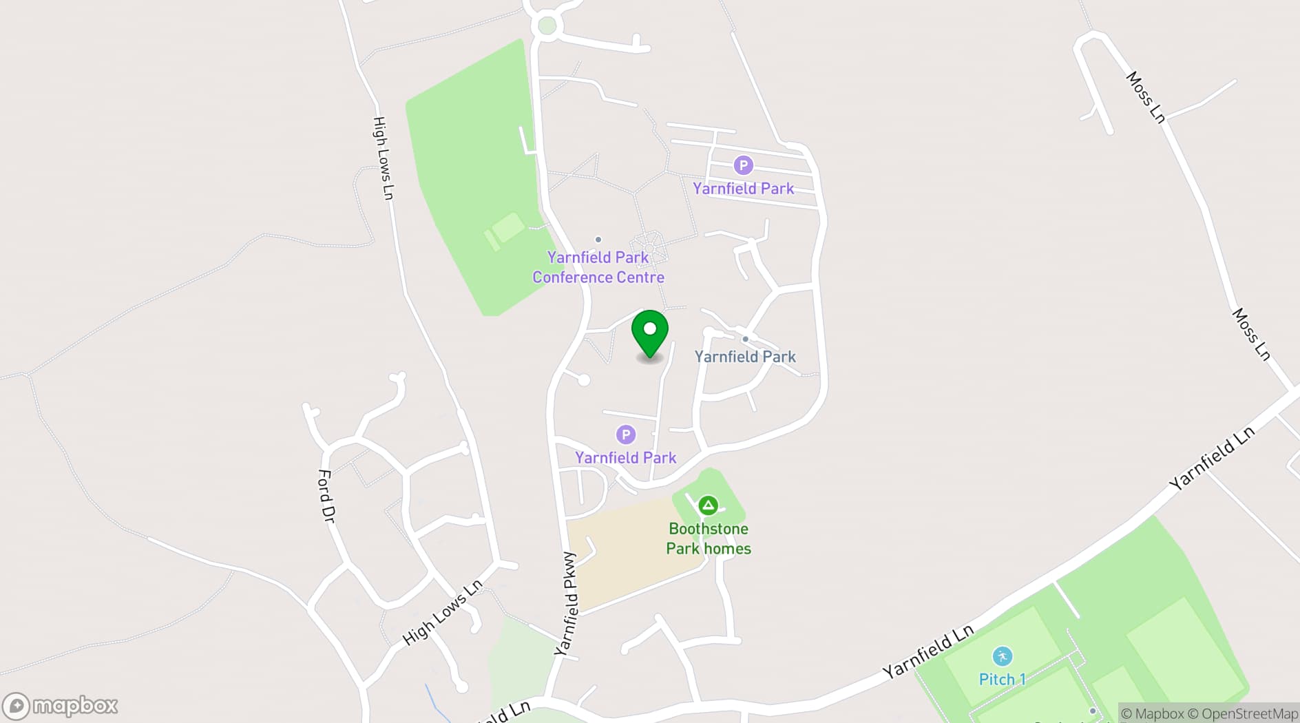 Map showing Yarnfield Park