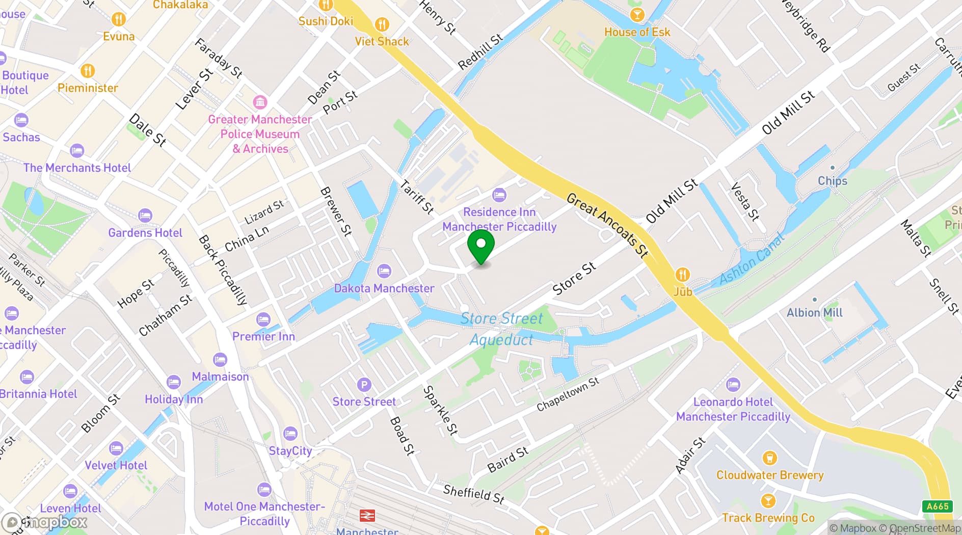 Map showing Diecast