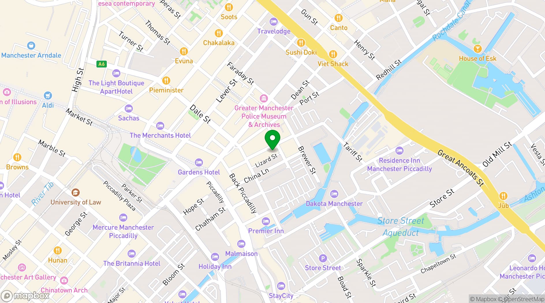 Map showing Boogalú