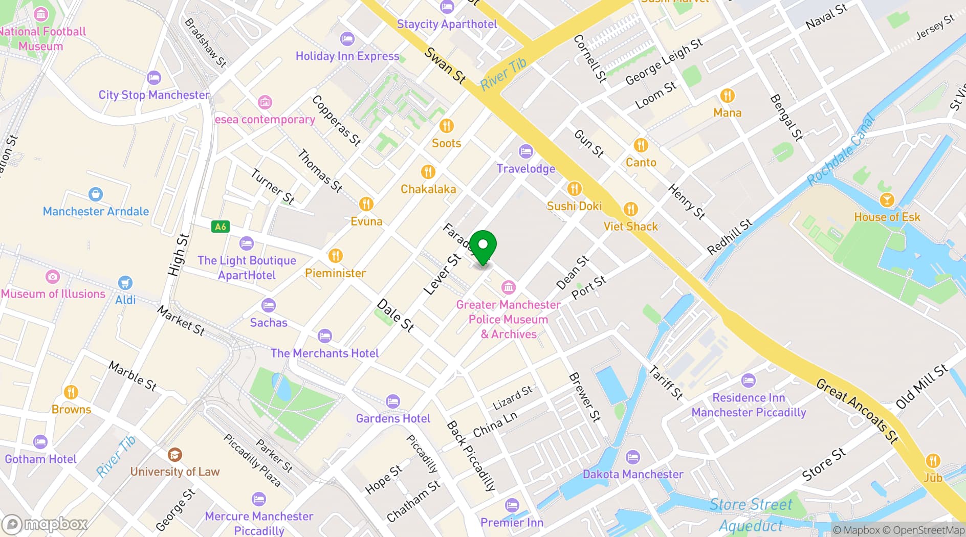 Map showing Studio Bee, Dance, Art &amp; Photography