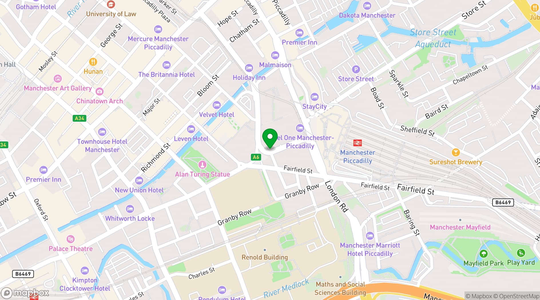 Map showing Colony Piccadilly