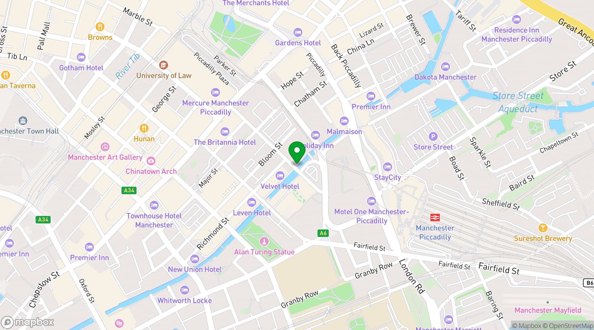 Map showing The Beeswing