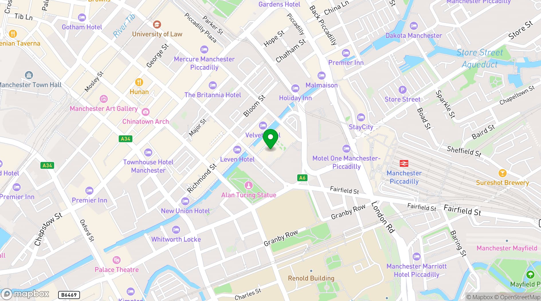 Map showing Salon Madre