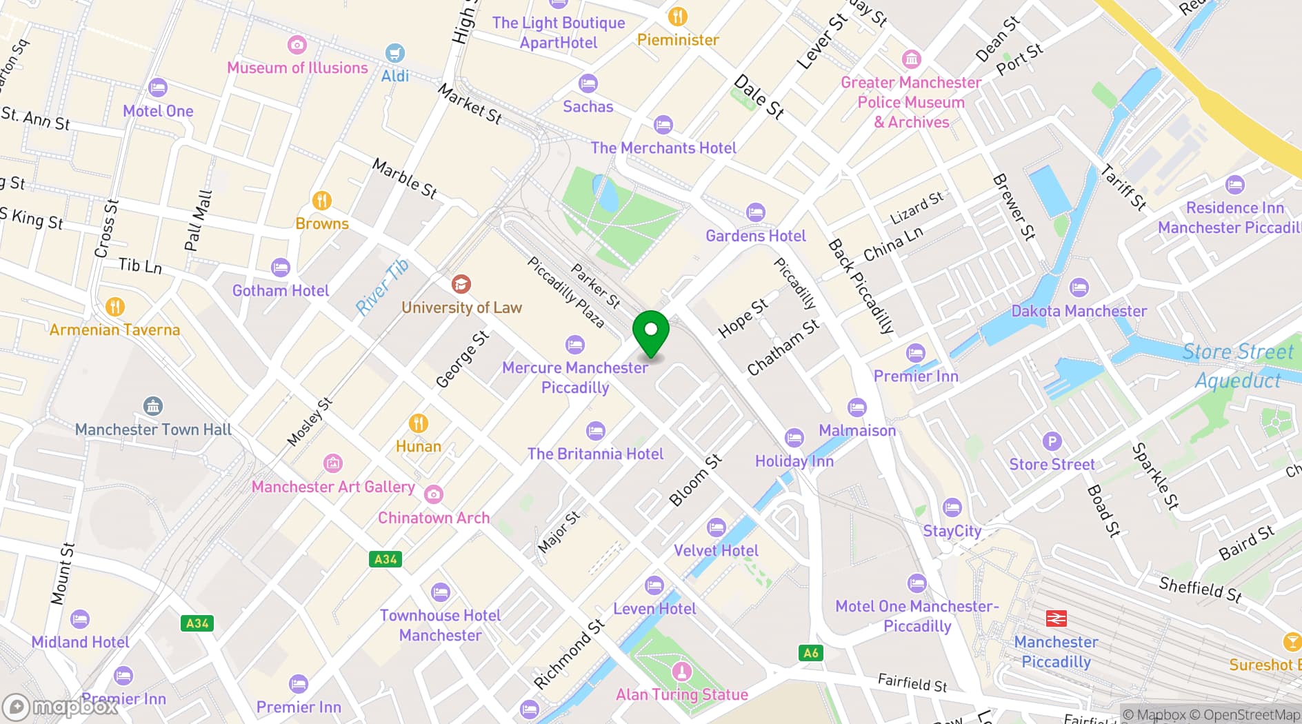 Map showing Etc.venues Manchester