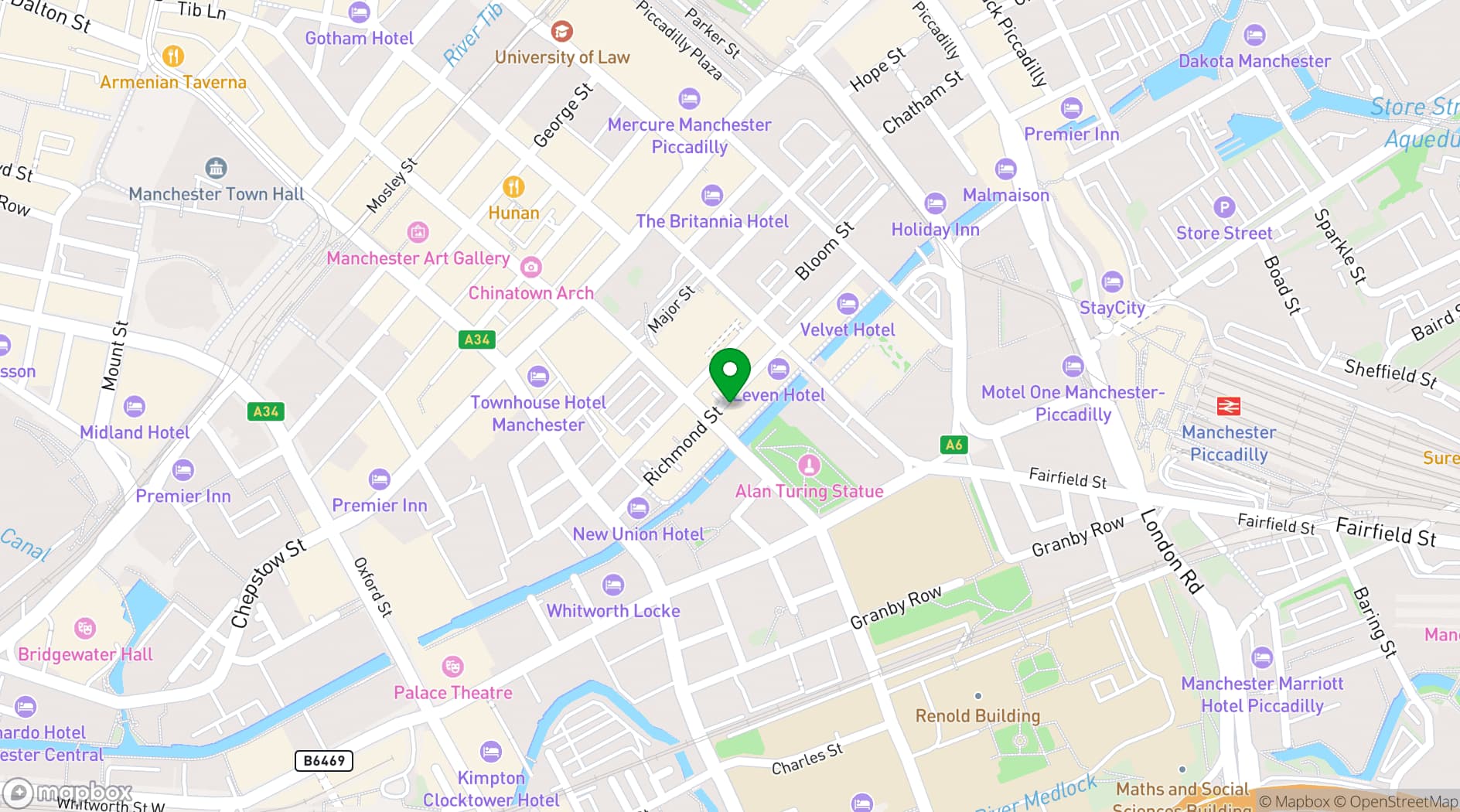 Map showing Iconic Bar