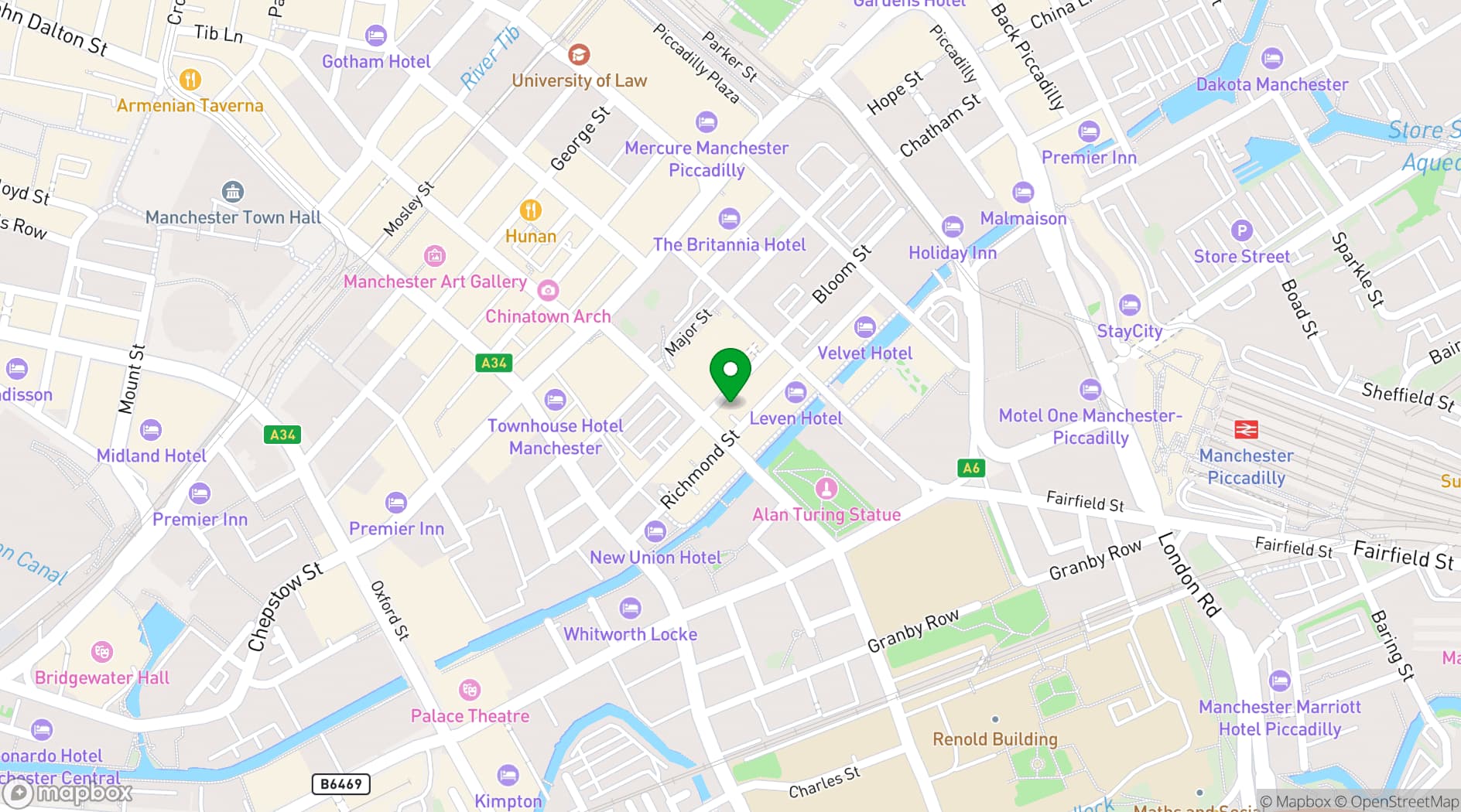 Map showing The Goose