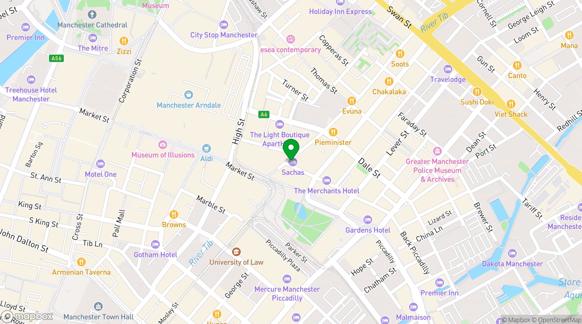 Map showing Britannia Sachas Hotel