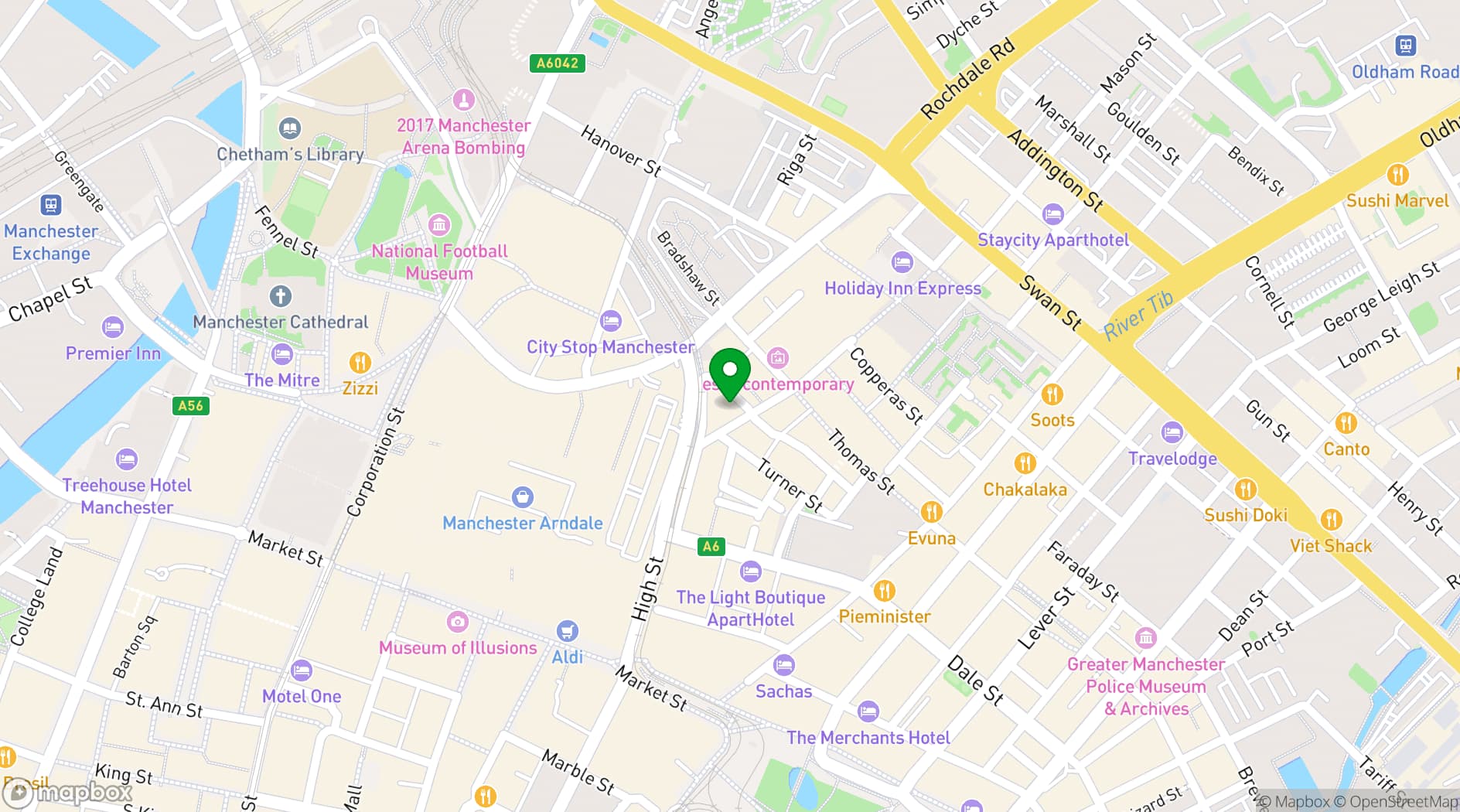 Map showing Shack Bar and Grill 