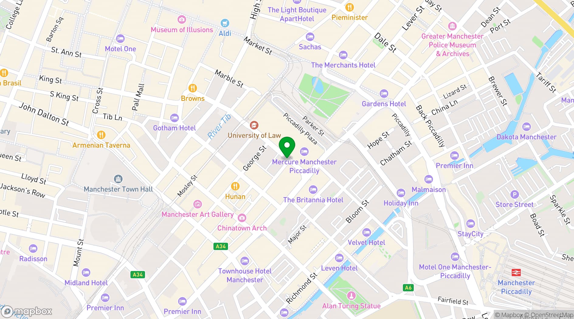 Map showing Higher Ground