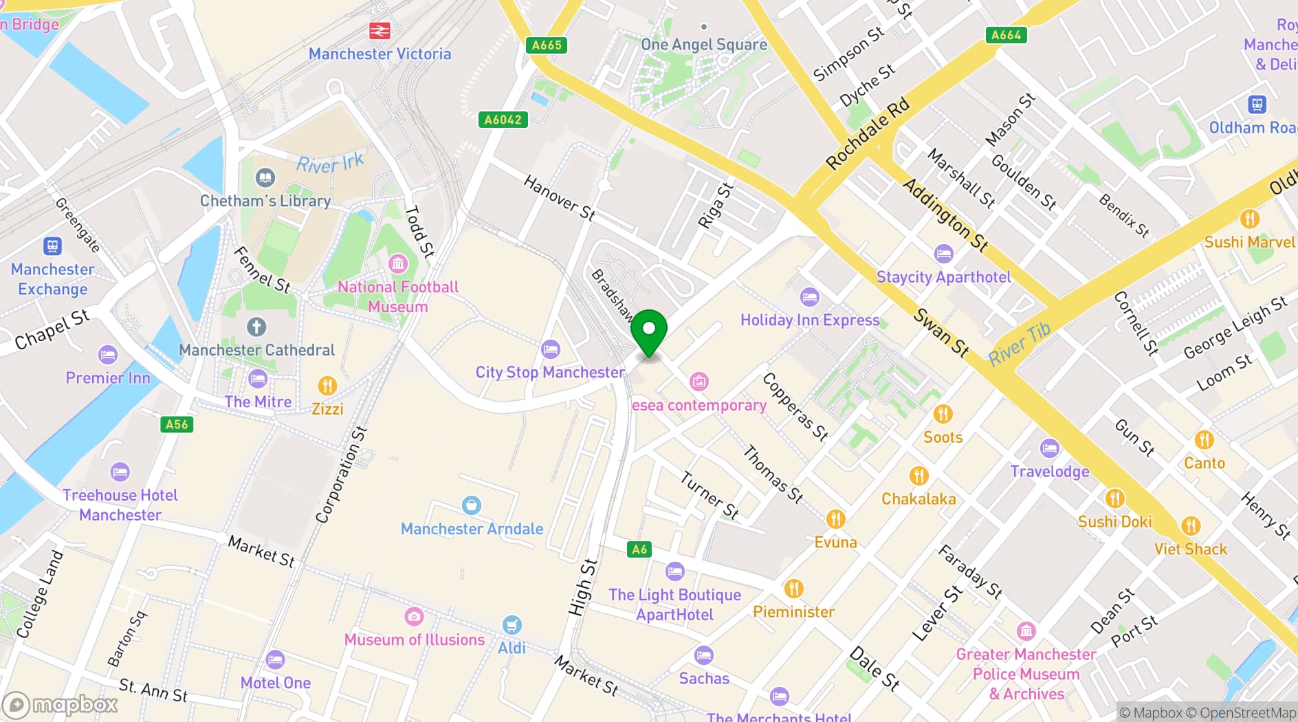Map showing Lower Turks Head