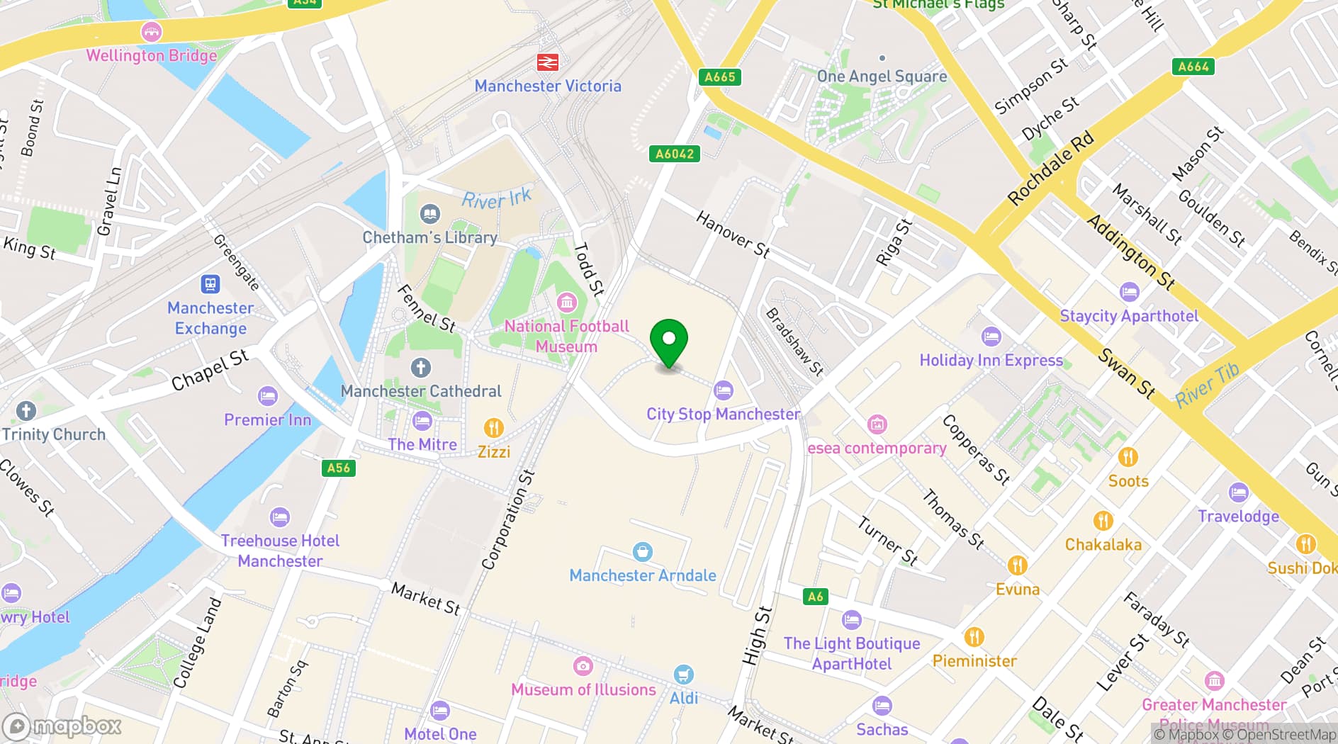Map showing Vue Manchester - Printworks