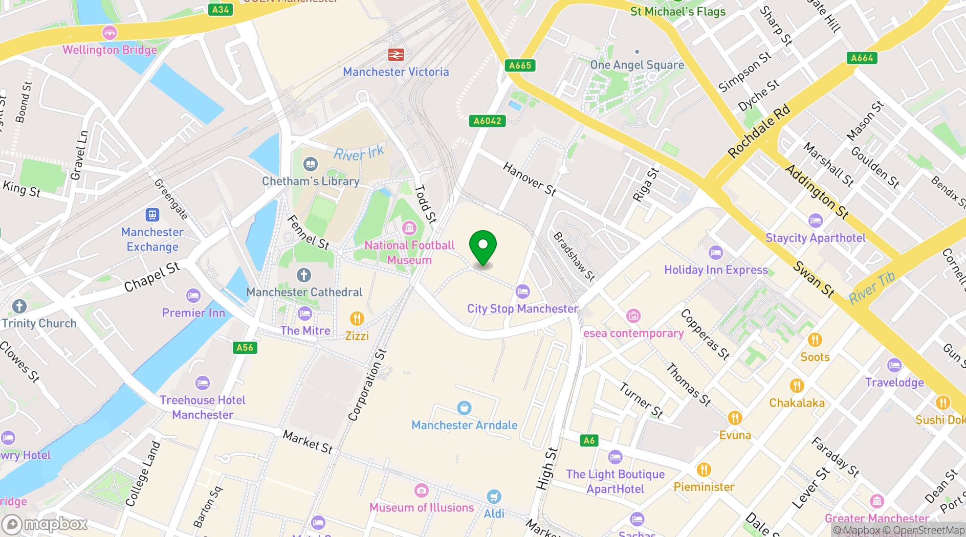 Map showing O'Neill's Printworks