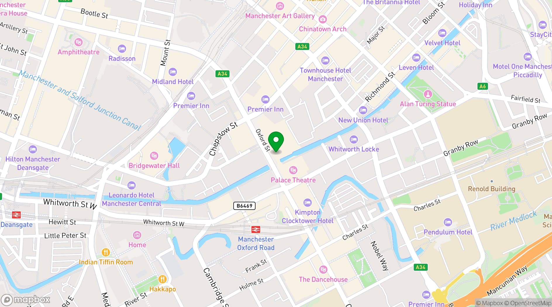 Map showing Bundobust Brewery