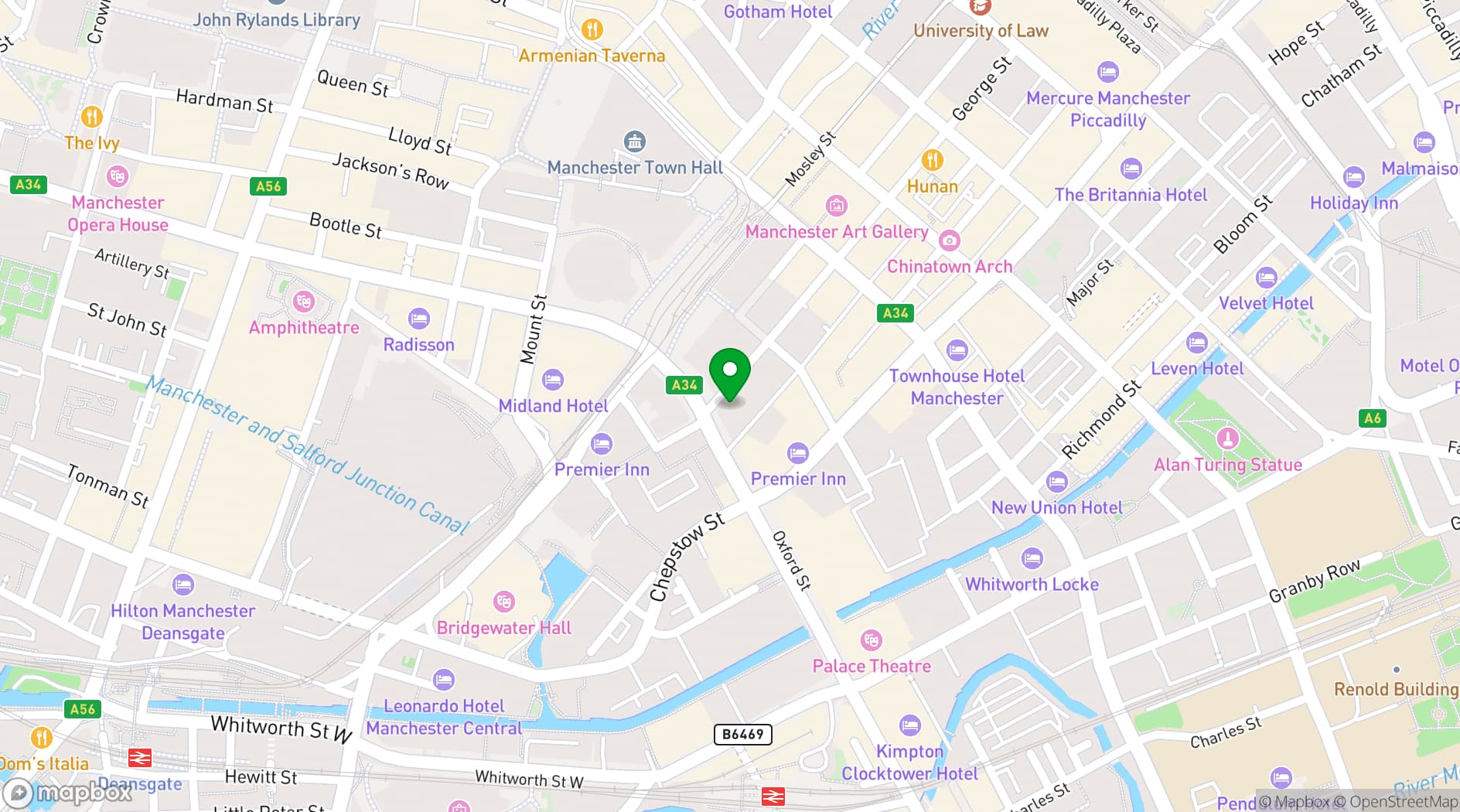 Map showing Landmark