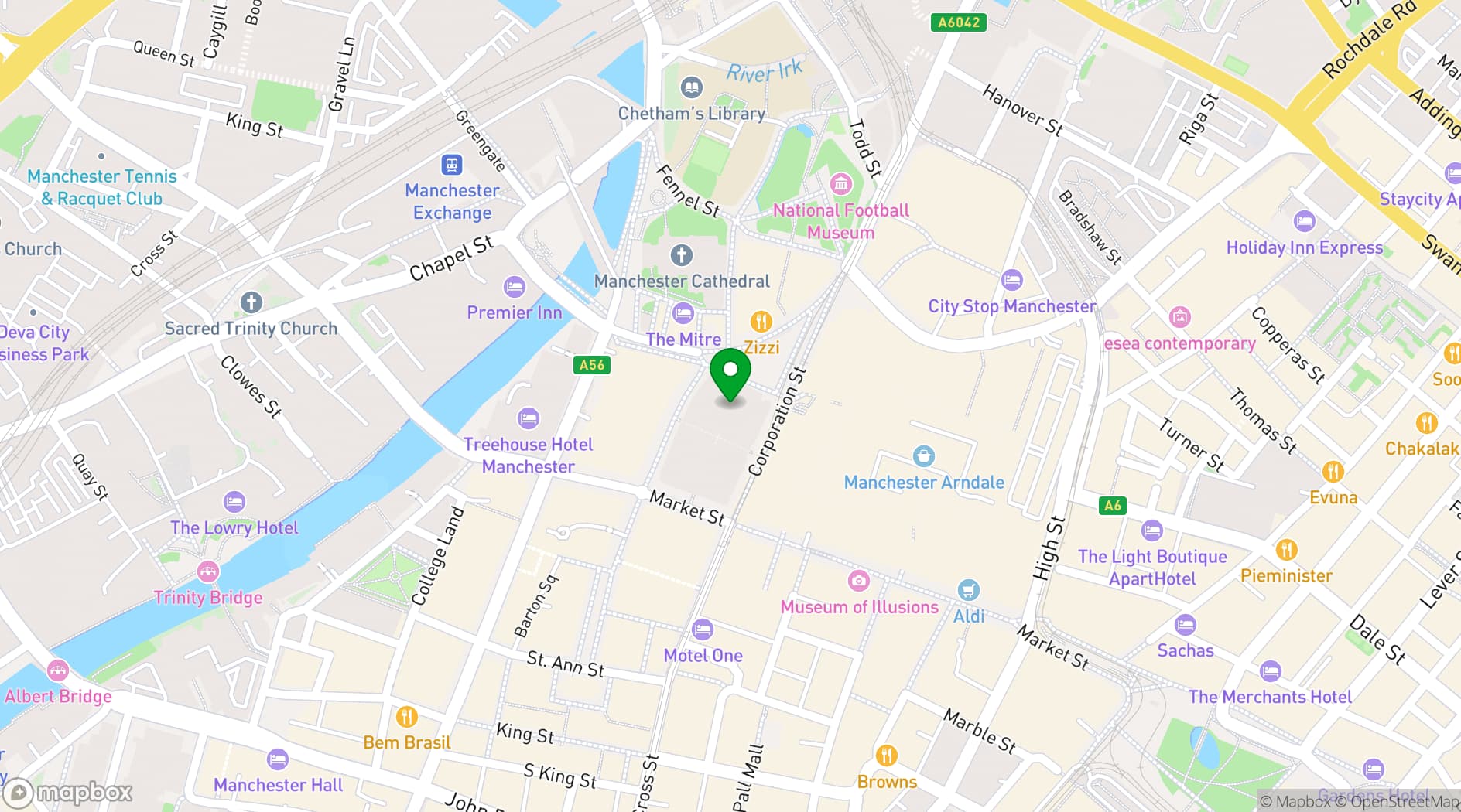 Map showing Vapiano - Manchester