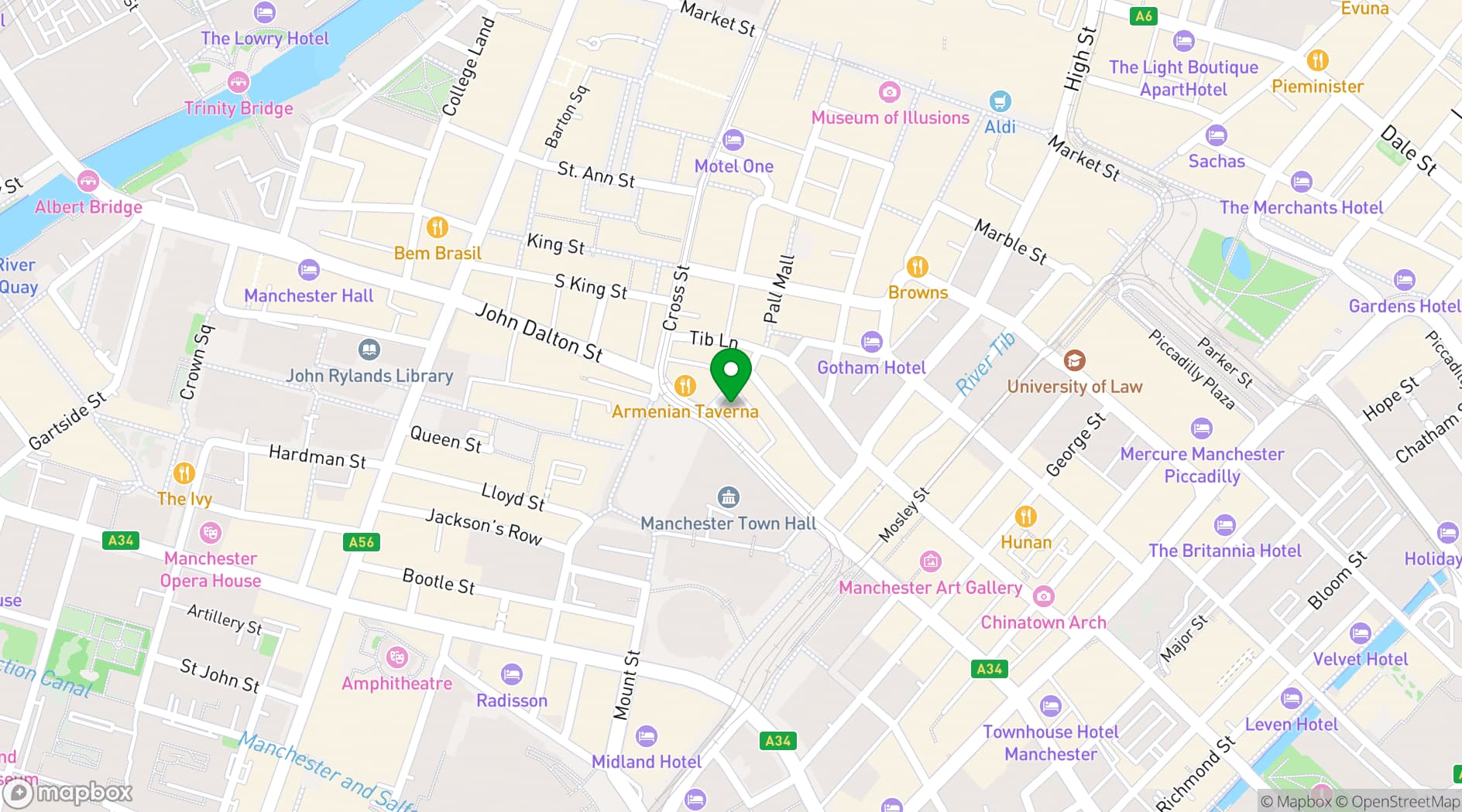 Map showing Malmaison, Manchester