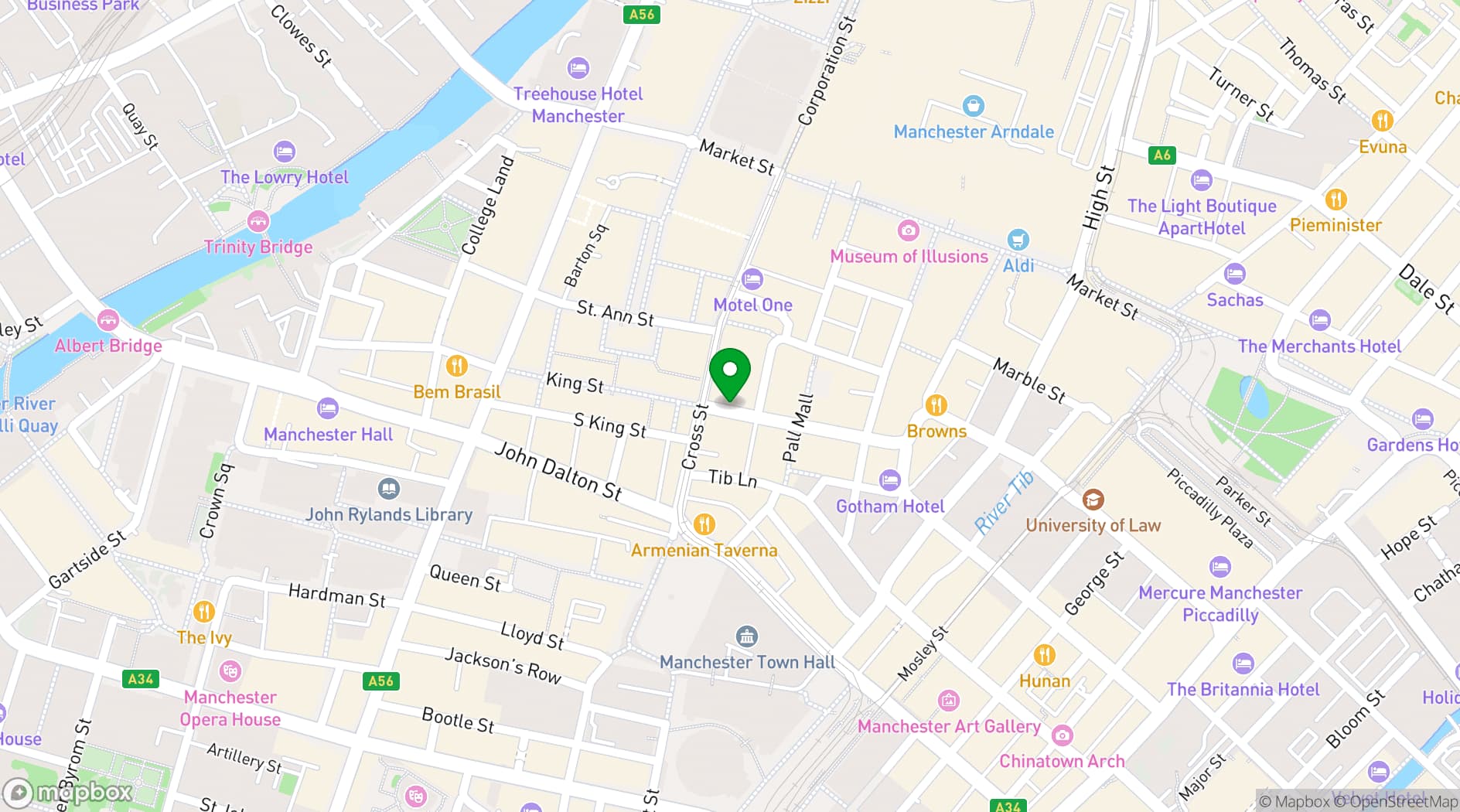 Map showing The Offices at 53 King Street 