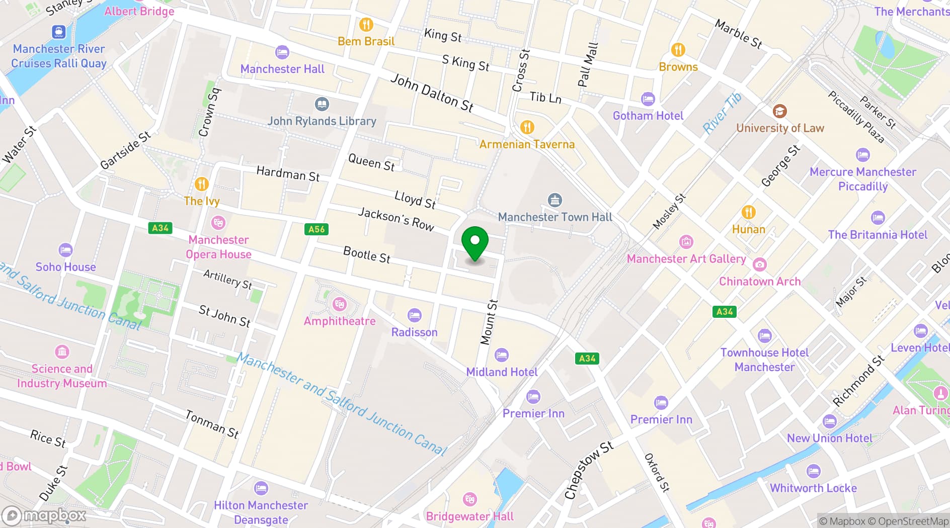 Map showing Friends Meeting House