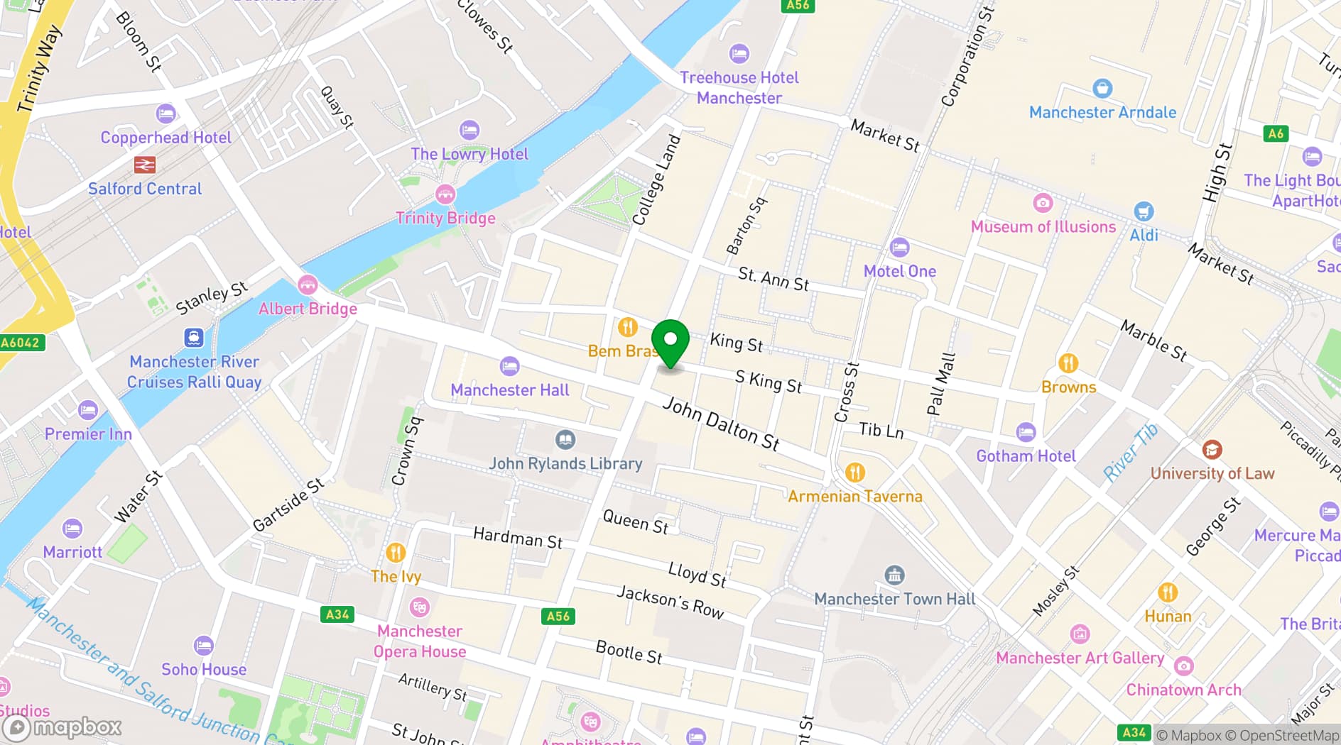 Map showing La Viña Manchester