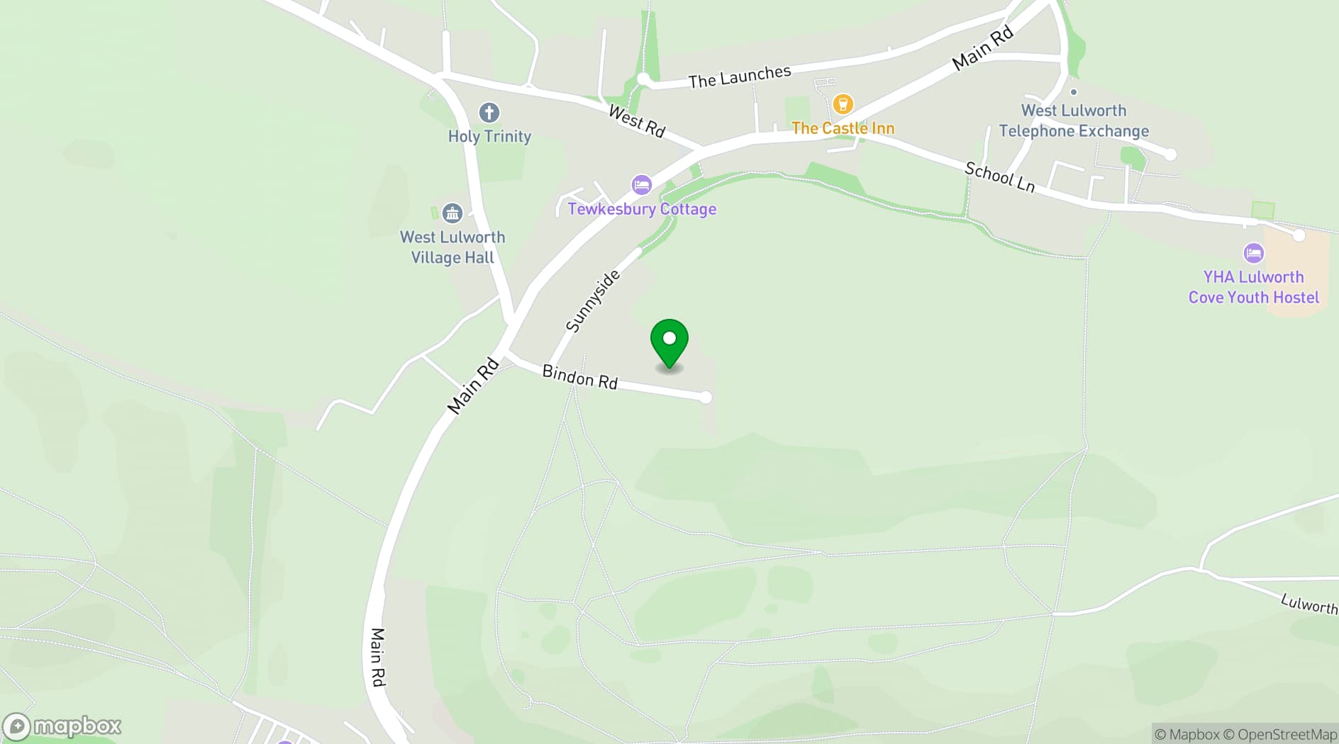 Map showing Lulworth House