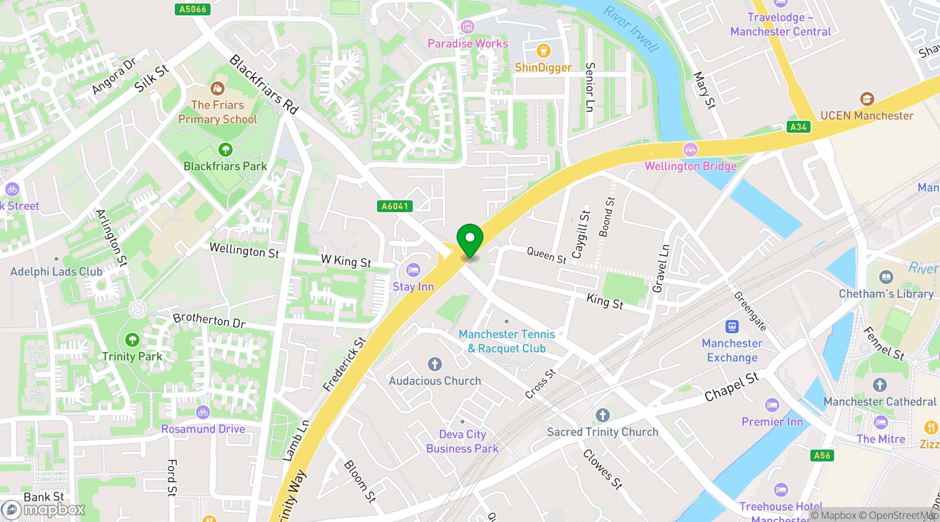 Map showing The Black Friar