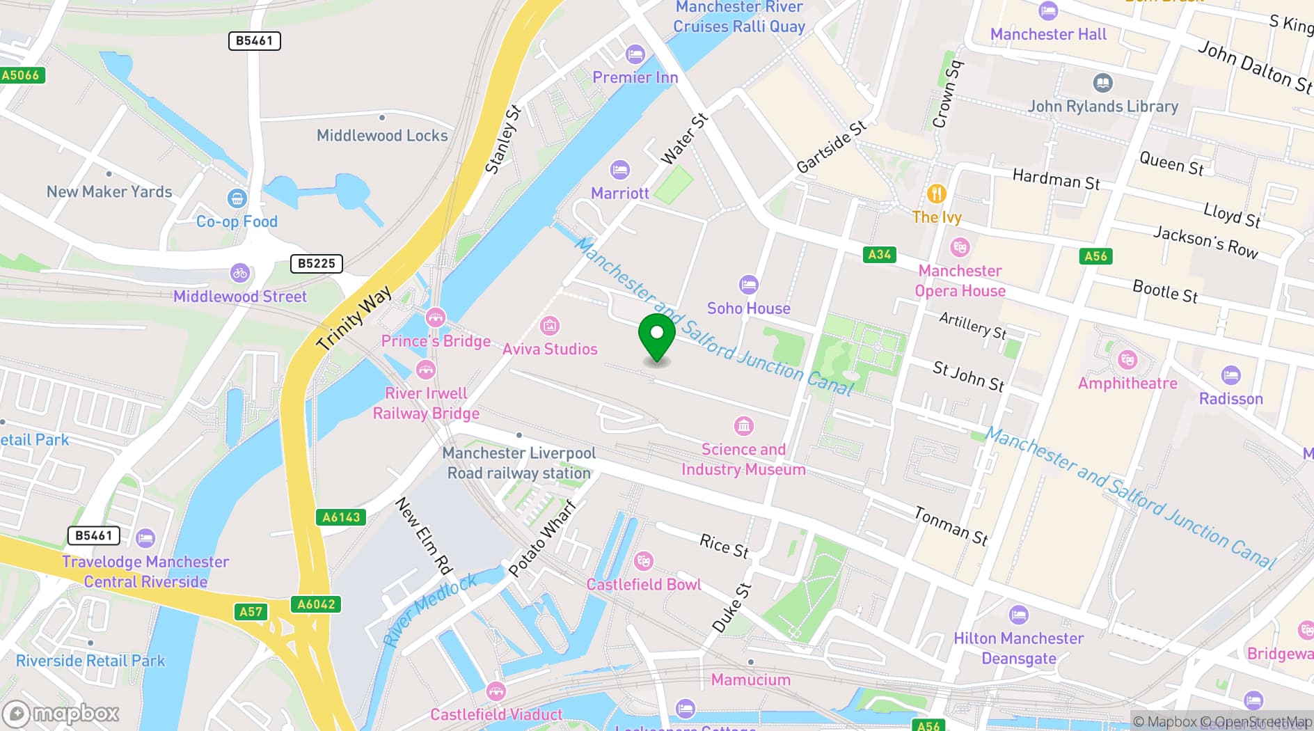 Map showing Project Halcyon Distillery