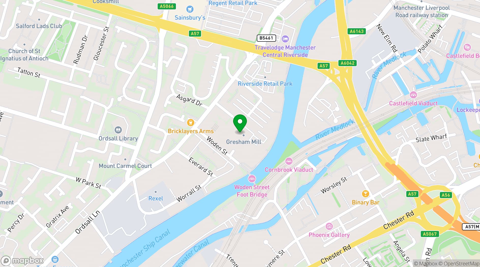 Map showing Morson Vital Training