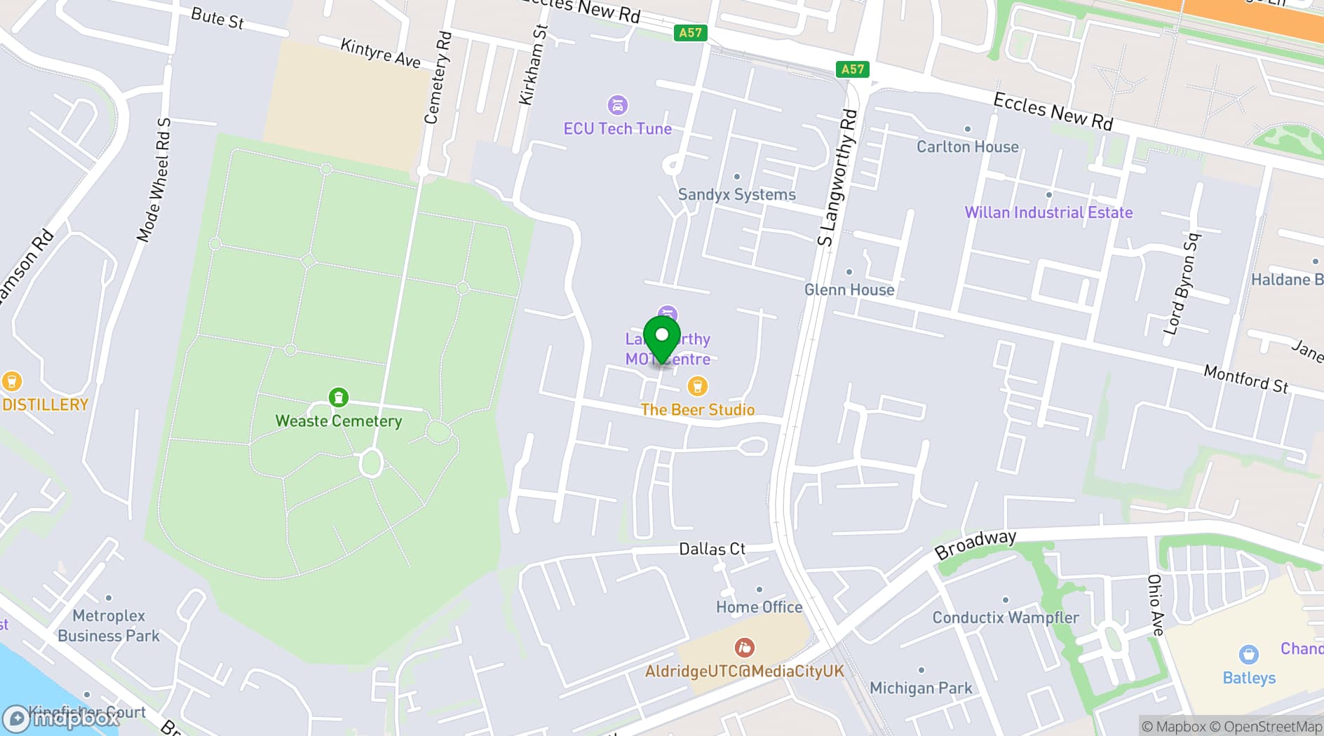 Map showing The Empty Space 