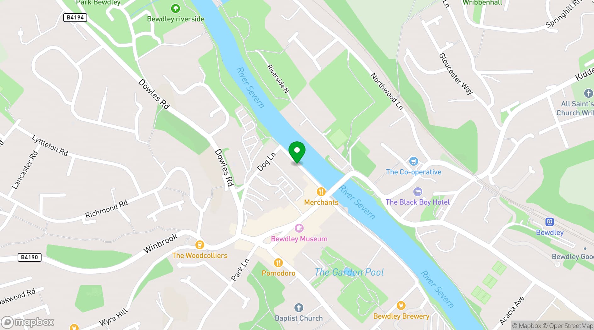 Map showing The Mug House