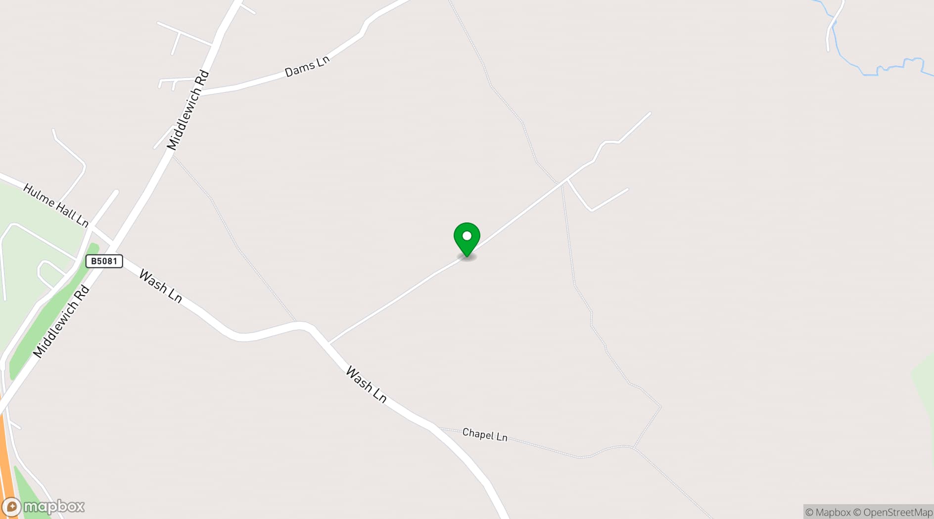 Map showing Penney Fields