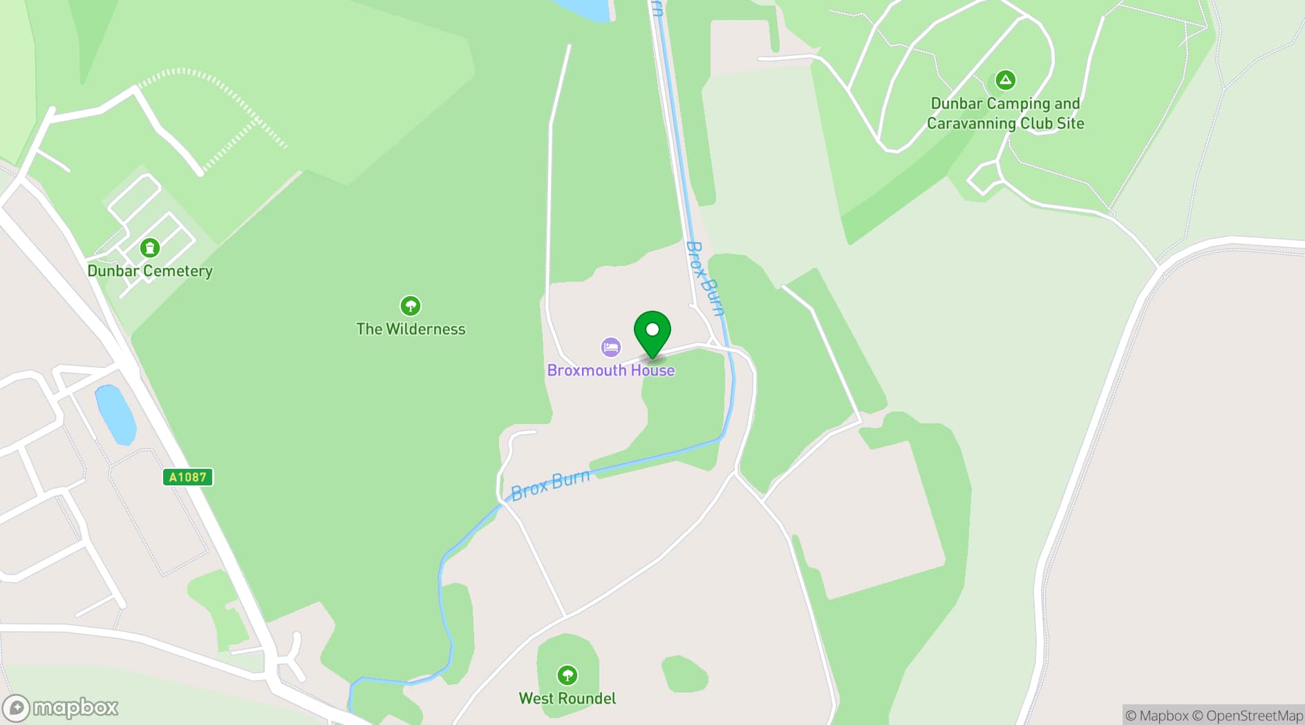 Map showing Broxmouth Courtyard
