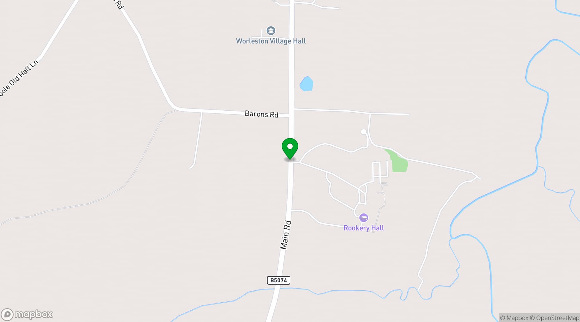 Map showing Rookery Hall Hotel & Spa