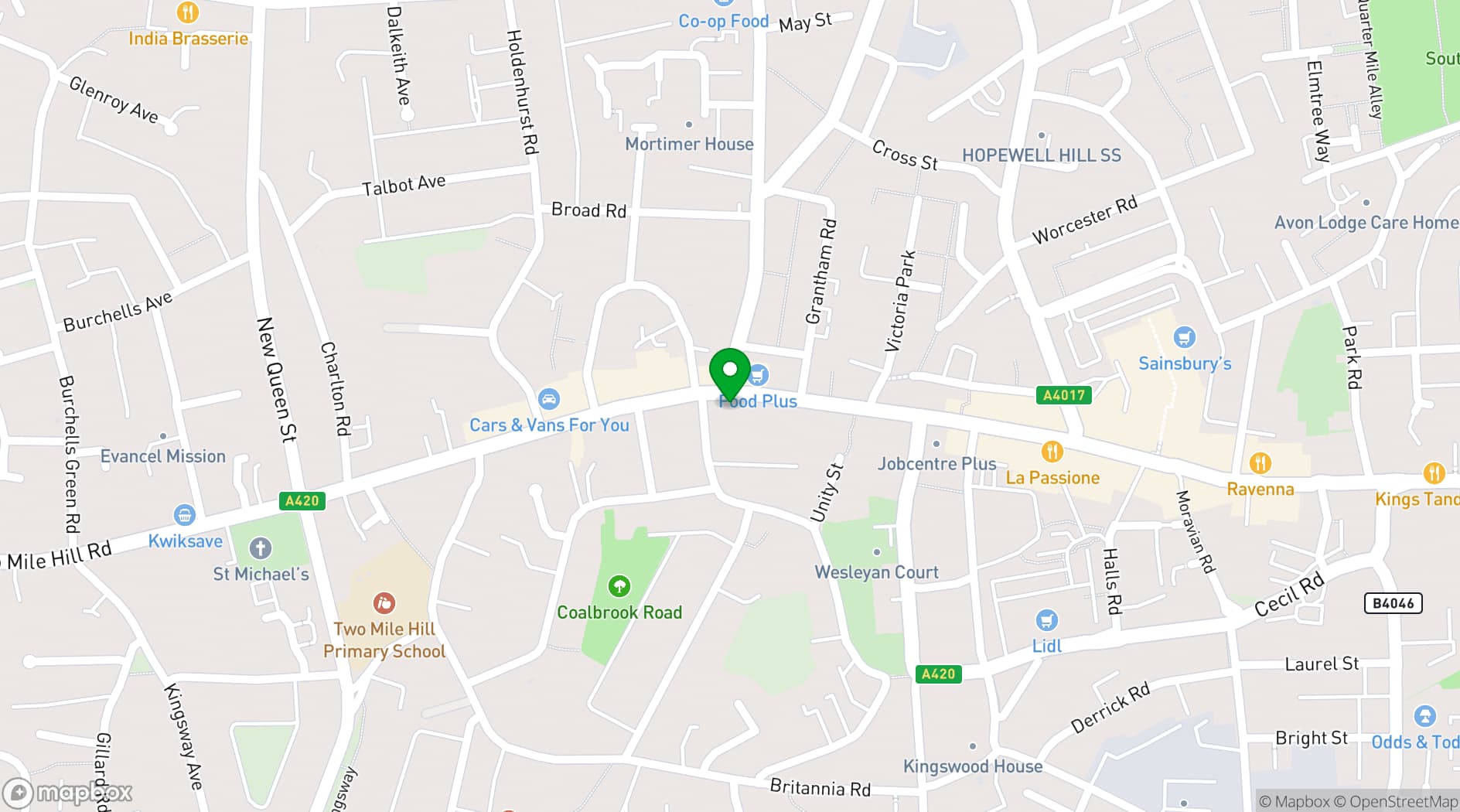 Map showing Centurys Club