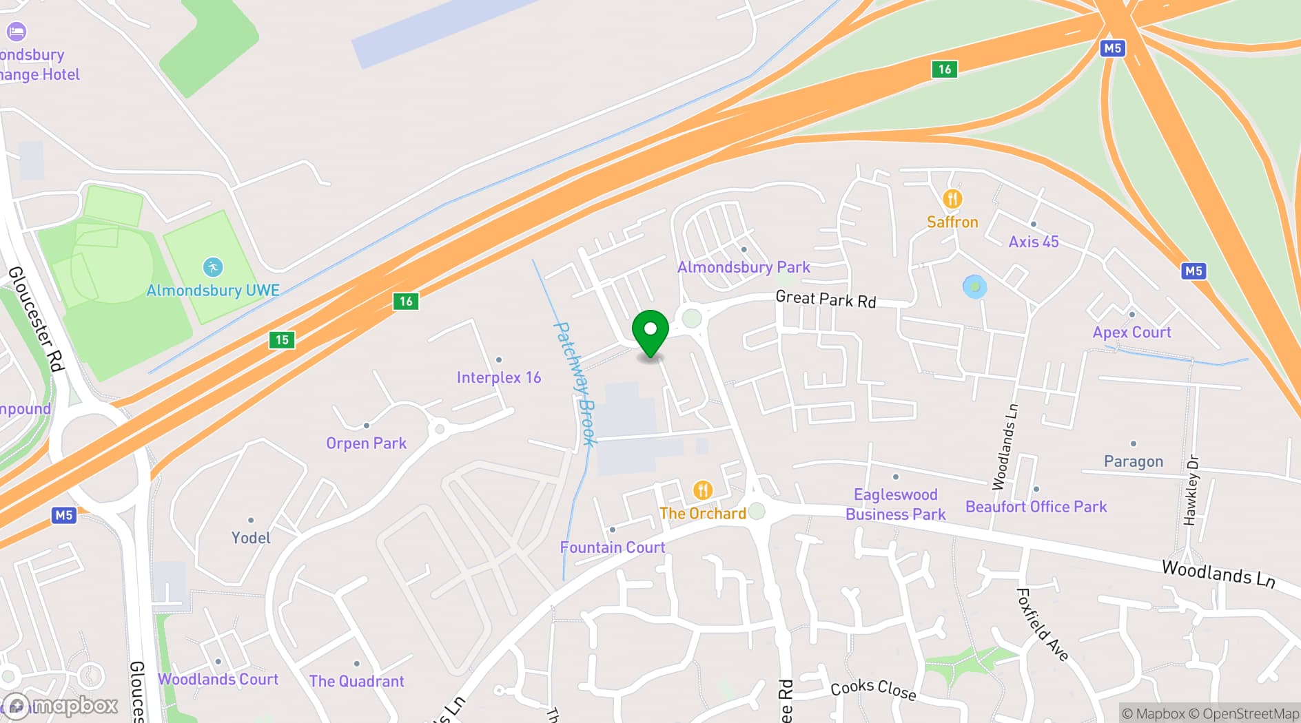 Map showing The Kitchen