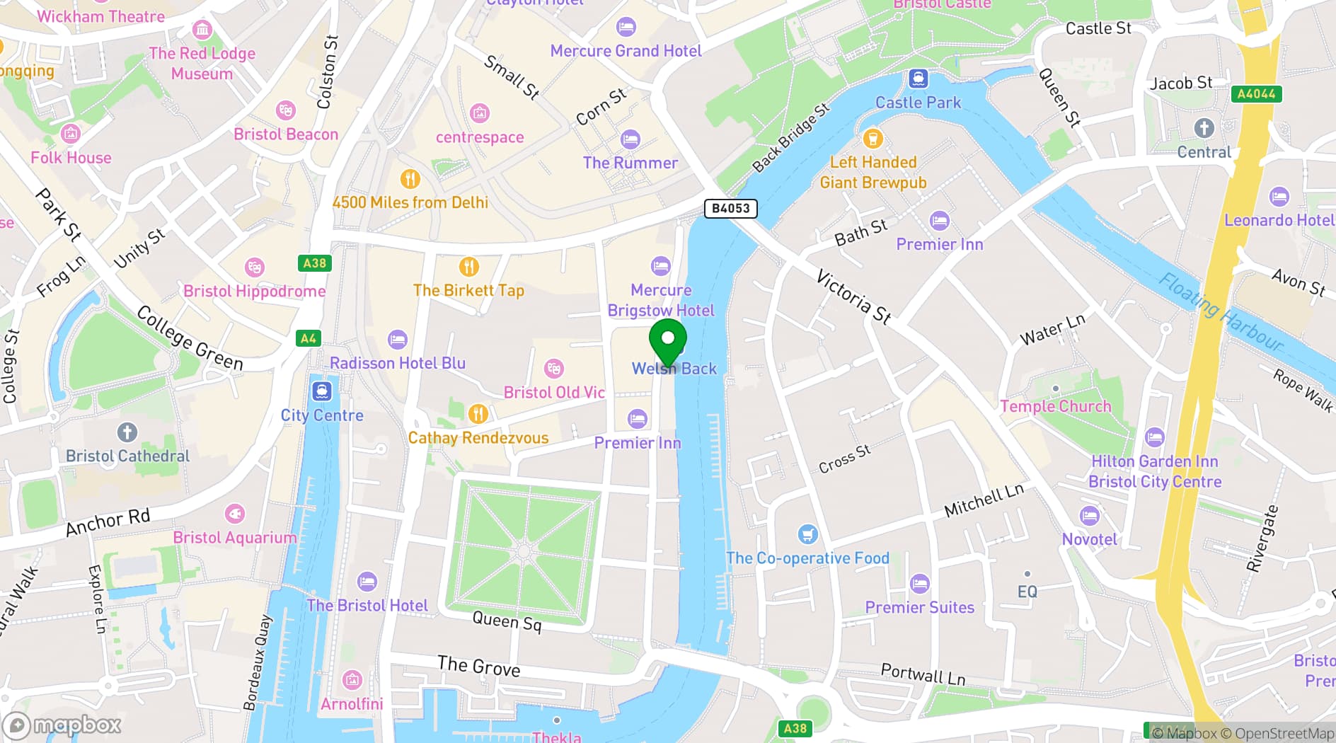 Map showing THREE BROTHERS BURGERS