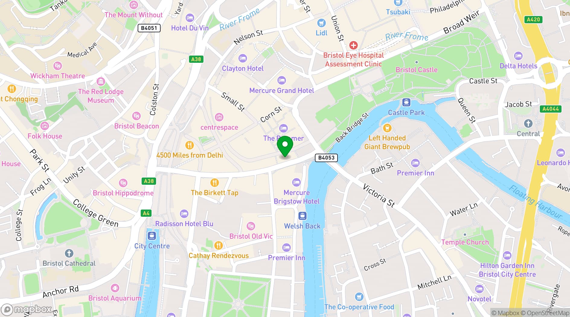 Map showing Revolution Bristol
