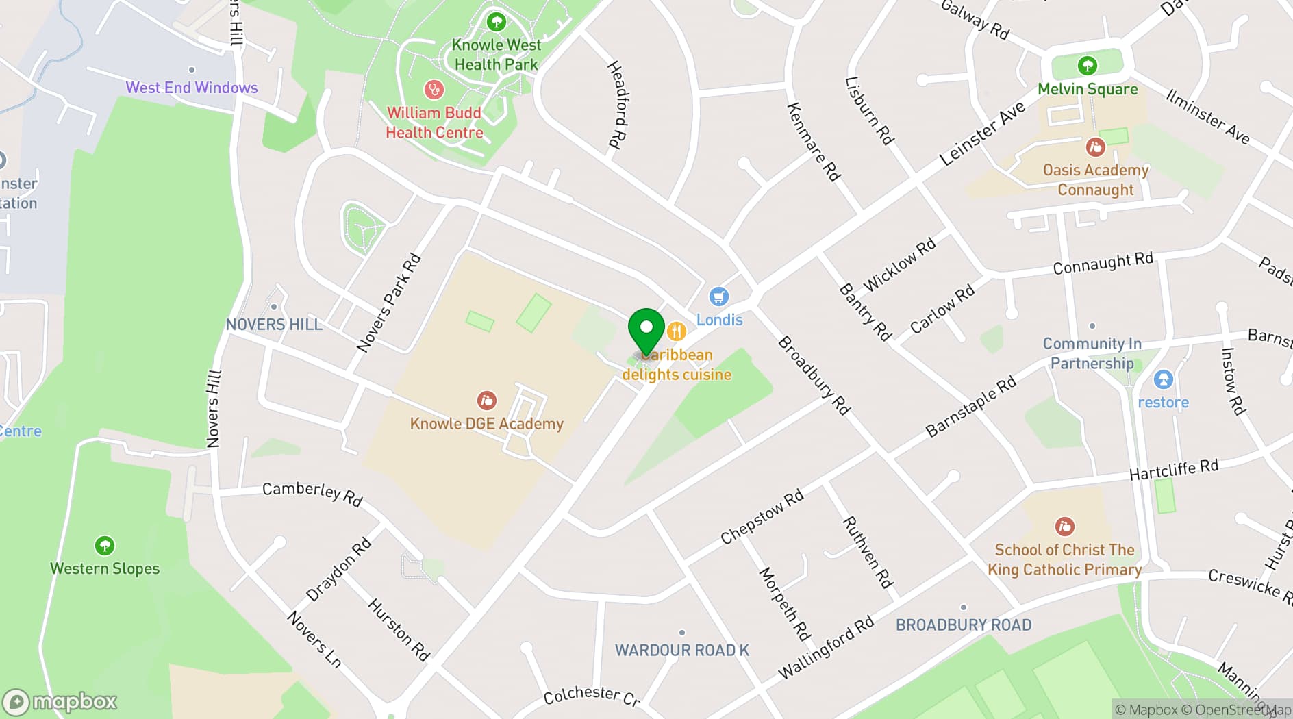 Map showing Knowle West Media Centre