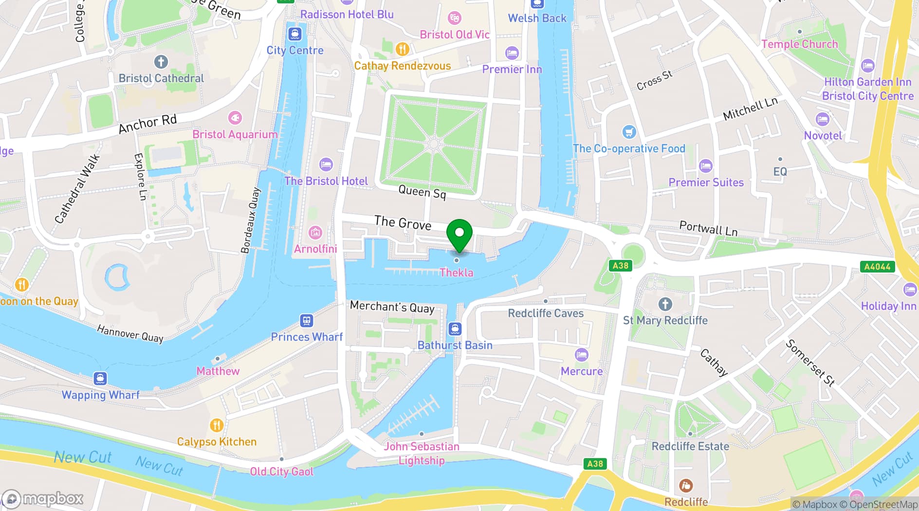 Map showing Thekla